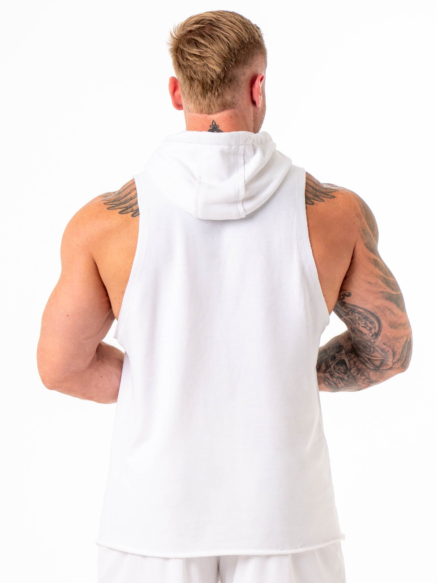Collegiate Sleeveless Hoodie for Women & Men - Breathable White Athletic Zip-Up Vest for Gym, Running & Casual Wear