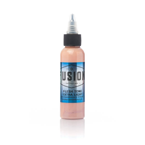 Fusion Flesh Tone Extra Light Ink for Tattoo Artists - Professional Tattoo Ink for Realistic Skin Tone Blending - Perfect for Cover-ups, Fine Line Work & Portrait Tattoos
