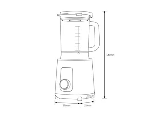 Electrolux E7TB1 700P 1500W High-Power Blender with Variable Speed Control - Perfect for Smoothies, Soups & Nut Butters - UltimateTaste 700 Series