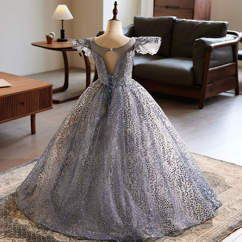 Sparkly Sequins Pageant Dress for Baby Girls - Elegant Toddler Birthday Party Gown | Perfect for Beauty Contests, Photoshoots & Special Occasions