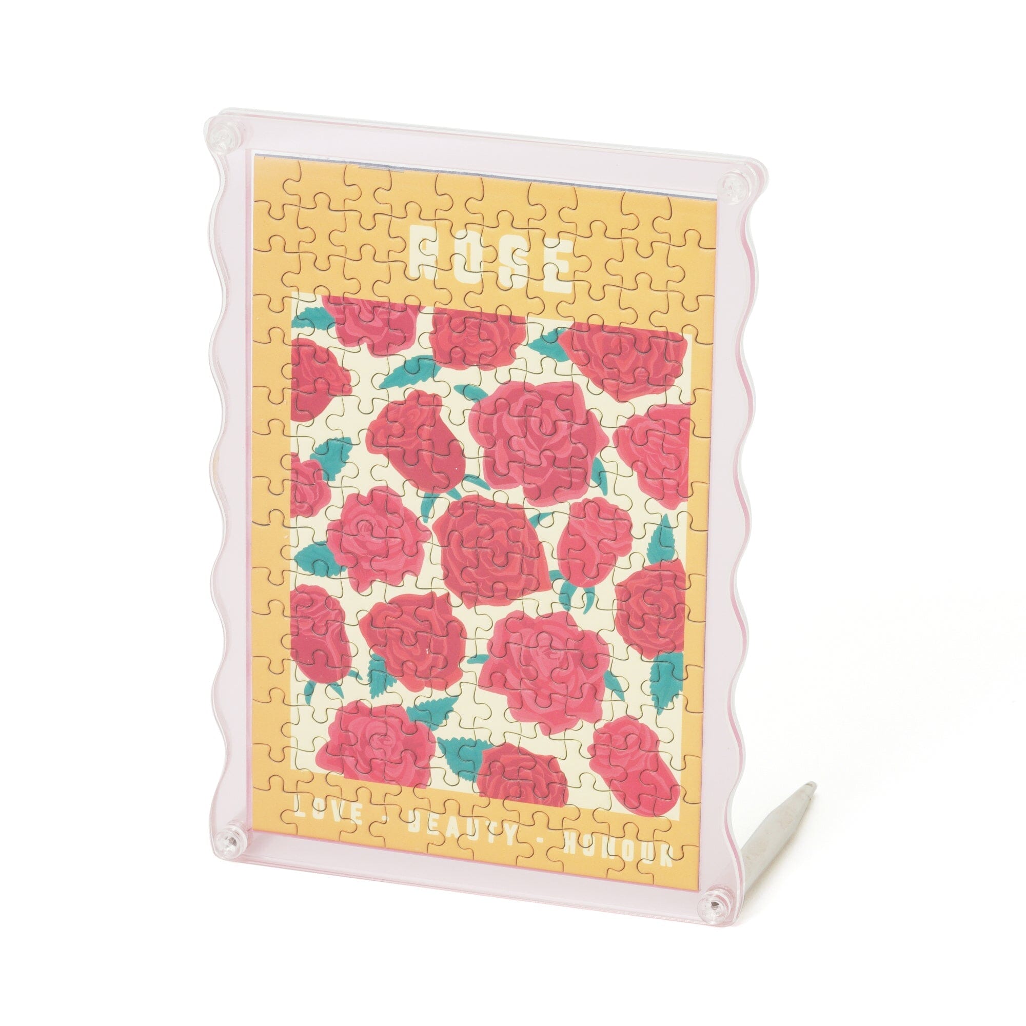 Floral Rose Puzzle Frame - DIY 3D Wooden Puzzle for Home Decor, Gift & Wall Art | Perfect for Living Room, Bedroom & Office Decorations