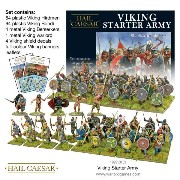 Hail Caesar Viking Starter Army - 28mm Wargaming Miniatures for Tabletop Battles | Historical Strategy Game for Collectors & Gamers | Perfect for Viking-Themed Battles and War Gaming Events