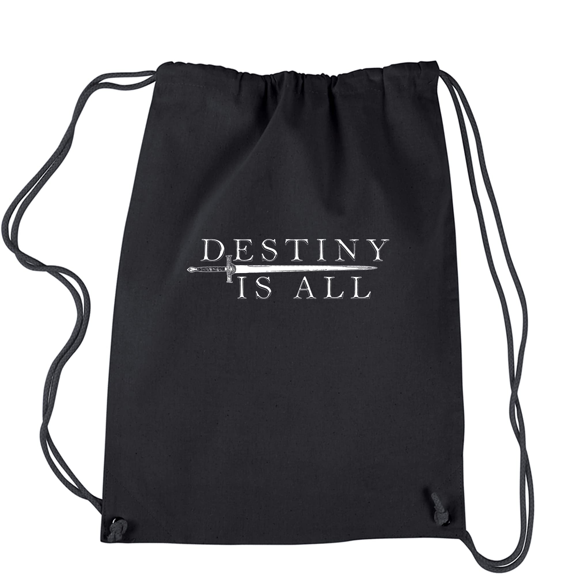 Destiny All Black Drawstring Backpack - Lightweight & Durable Gym Sack for School, Travel & Sports | Perfect for Students, Athletes & Outdoor Activities