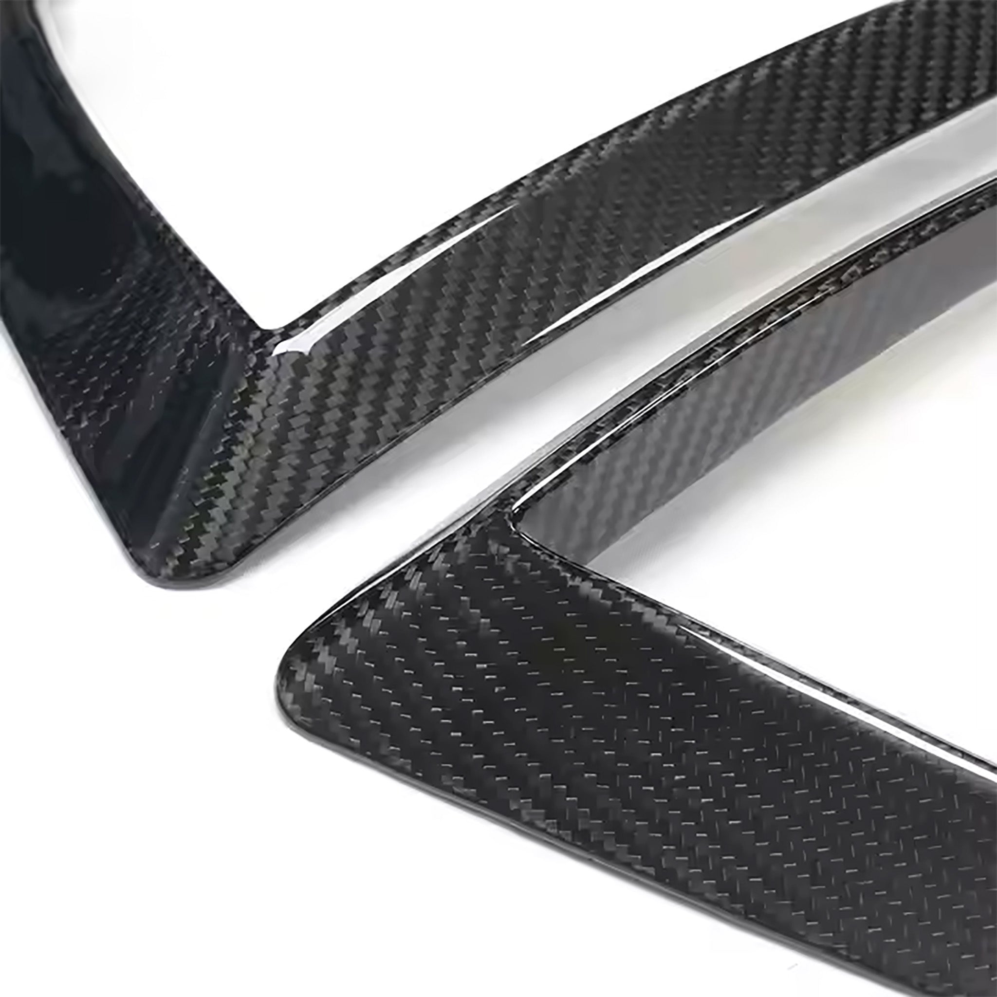 2024 Tesla Model S Real Carbon Fiber Fog Light Trim Cover - Premium Car Accessories for Enhanced Style & Protection (Perfect for Upgrades & Customization)