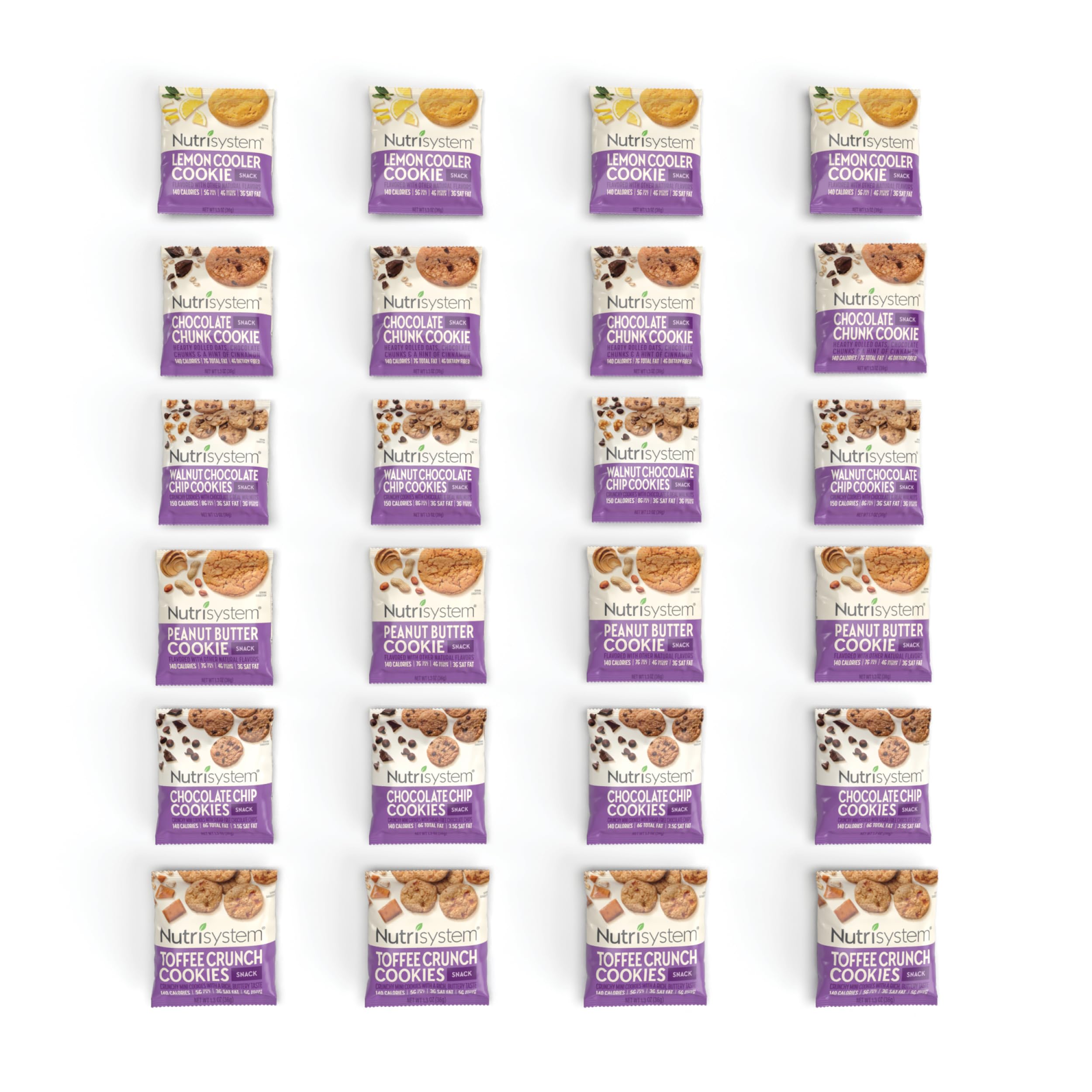 Nutrisystem® Cookie Variety Pack - 24 Count | Low-Calorie, Guilt-Free Snacks for Weight Loss | Perfect for Office, Gym & Healthy Lifestyle