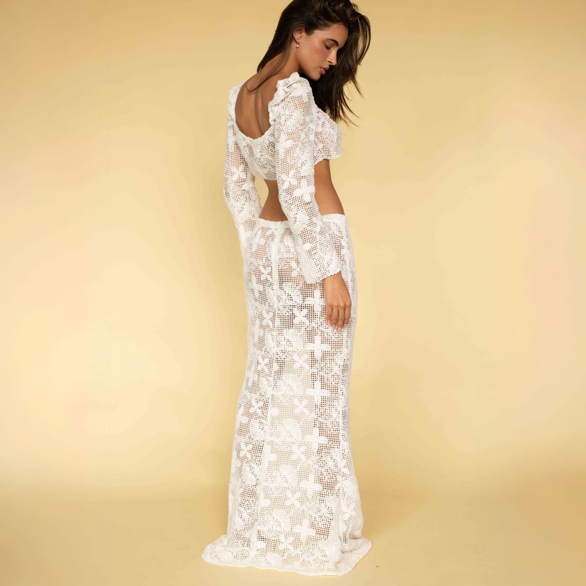 Floral Lace Natalia Skirt for Women - Elegant Summer Midi Skirt with Margarita Embroidery | Perfect for Beach Vacations, Date Nights & Boho Outfits