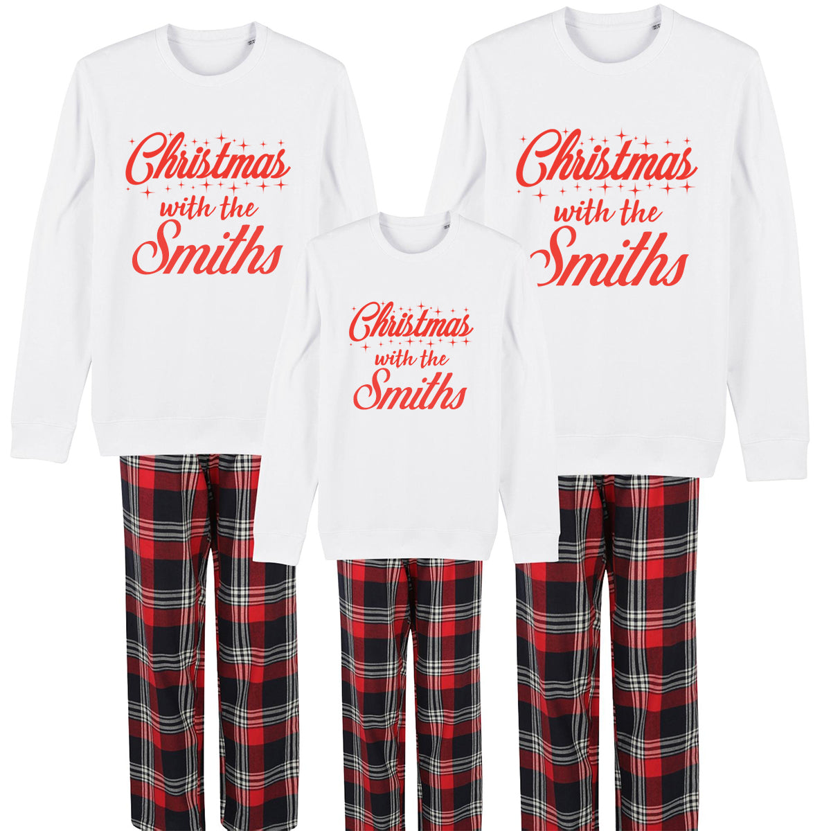 Personalized Christmas Family Matching Pajama Set - Cozy Holiday Sweatshirt & Pants for Festive Family Gatherings & Photo Shoots
