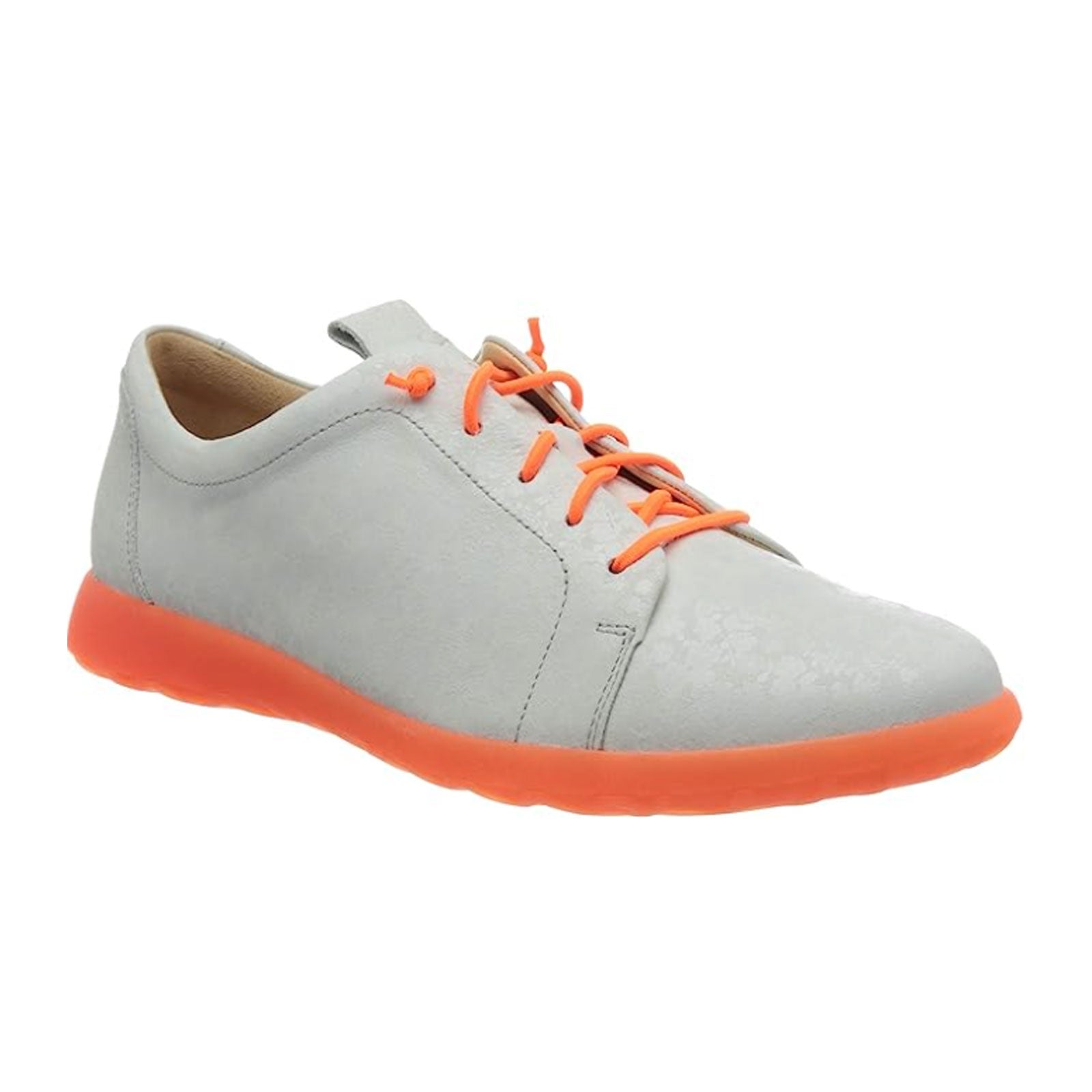 Ganter Gabby 1 Women's Lace-Up Sneakers in Off White & Orange - Casual Walking Shoes for Women, Fashionable Comfort for Everyday Wear, Gym, and Outdoor Activities