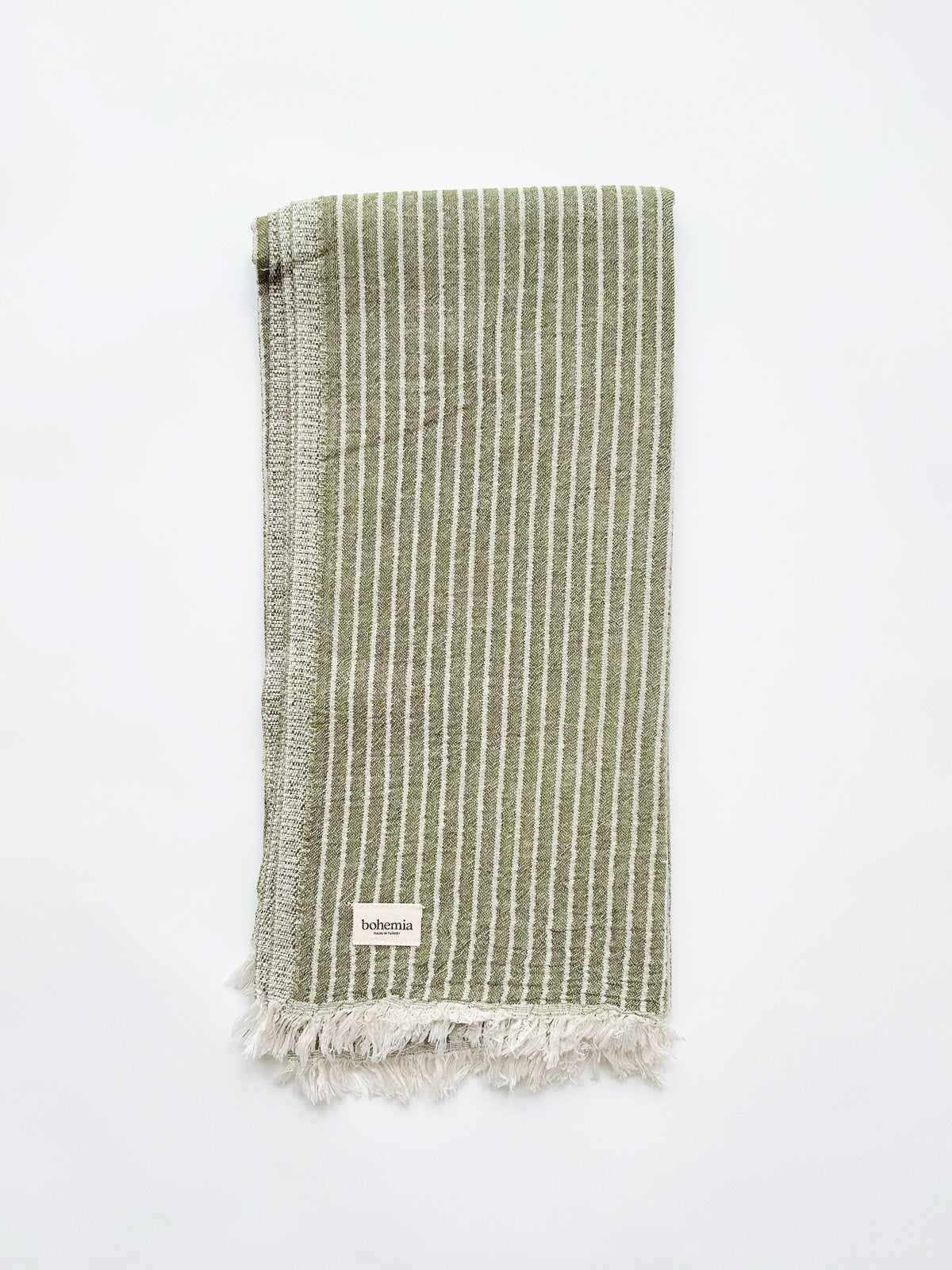 Premium Portobello Hammam Towel - 100% Organic Cotton, Olive Green, Extra Large & Absorbent - Perfect for Spa, Beach, Yoga & Travel Accessories