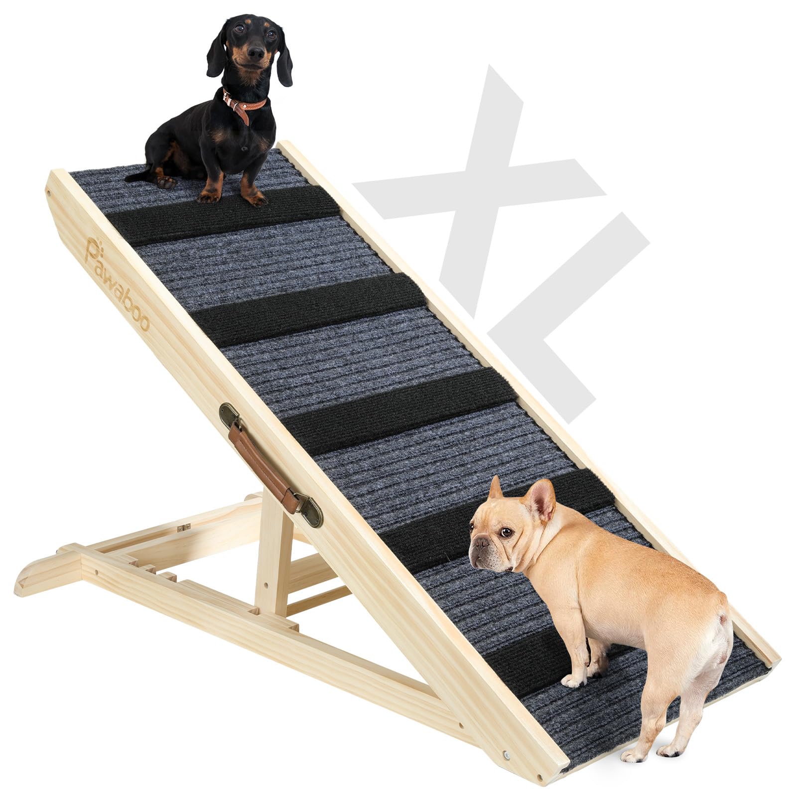 Extra Wide Large Dog Ramp for Bed & Couch - Adjustable Height 11.6