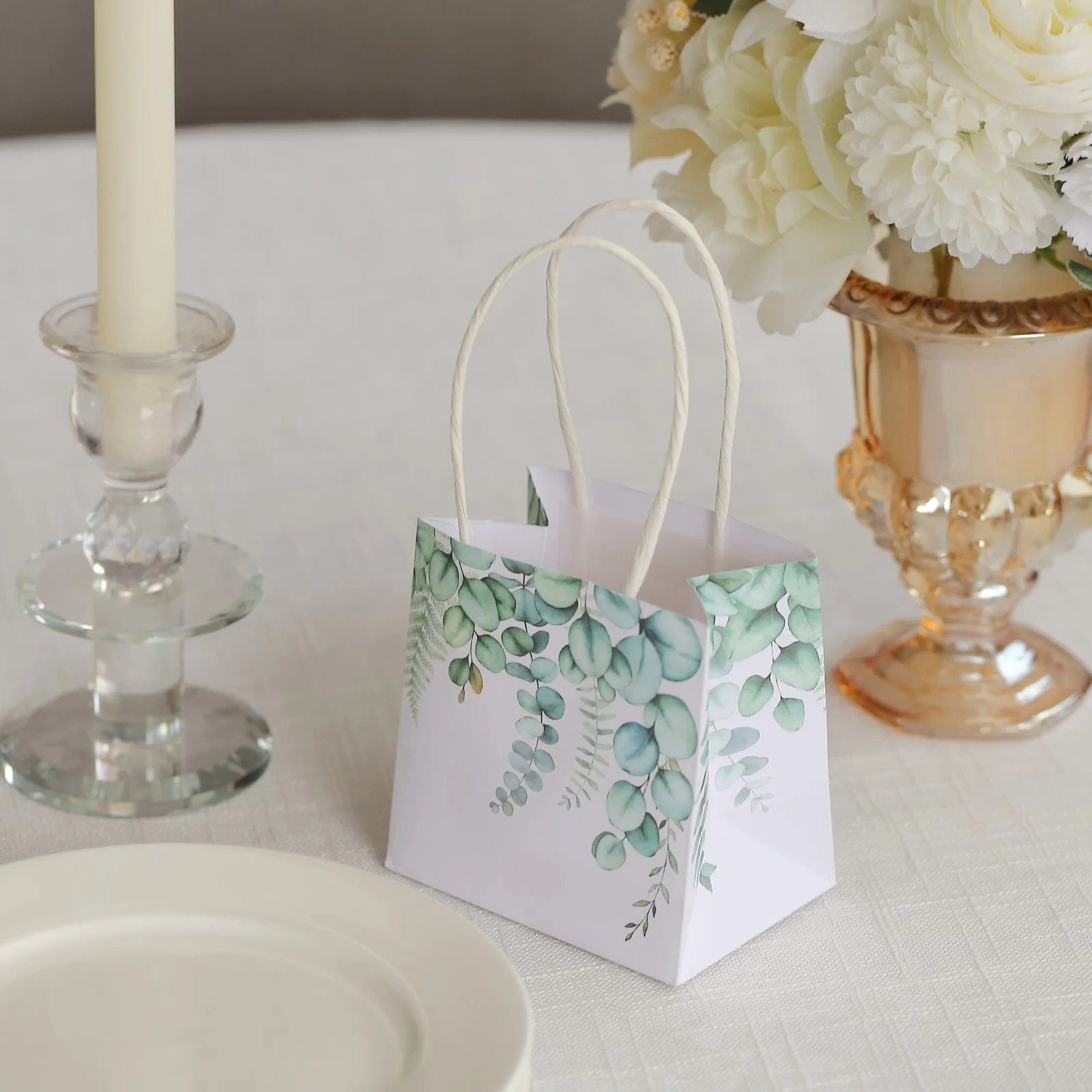 12 Pack Floral Print Gift Bags with Handles - Elegant Party Favor Bags for Weddings, Baby Showers & Birthday Celebrations