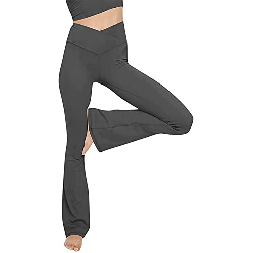 JJHAEVDY Women's Bootcut Yoga Pants - High Waisted Tummy Control Workout Leggings, Stretchy Non-See Through Flare Pants for Yoga, Gym, Running & Lounge Wear