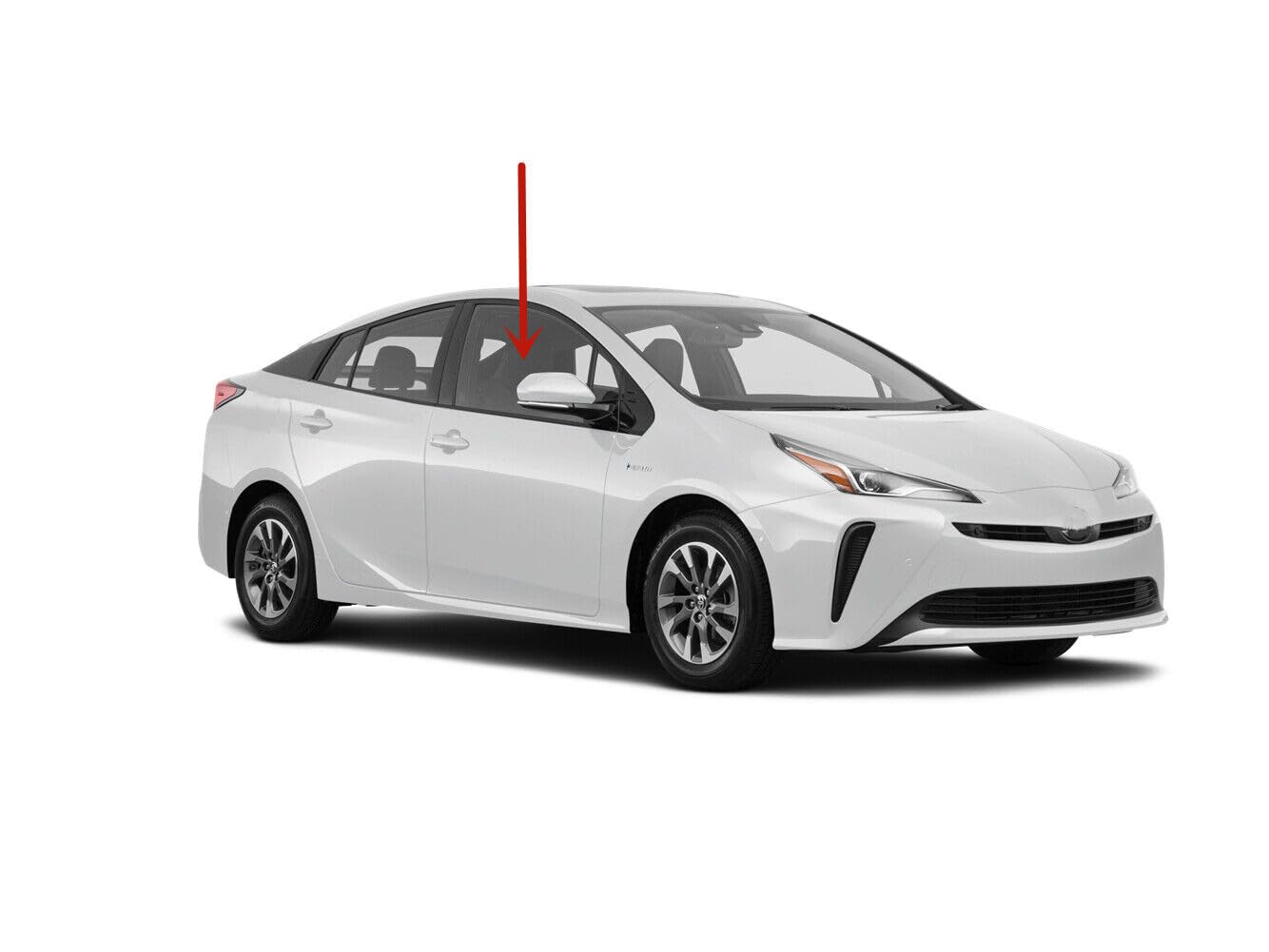 Toyota Prius 2016-2022 Right Side Front Door Tempered Glass Replacement - Passenger Side Window Compatible with 4-Door Hatchback Models | Durable & Safe for Daily Commuting & Road Trips
