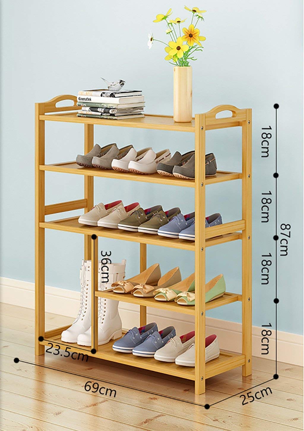Multi-Layer Shoe Rack Organizer - Dustproof Shoe Storage Cabinet for Home, Dorm, Entryway | Space-Saving Shoe Shelf with 5-Tier Design (Black) - Perfect for Small Spaces, Closet Organization & Entryway Decor