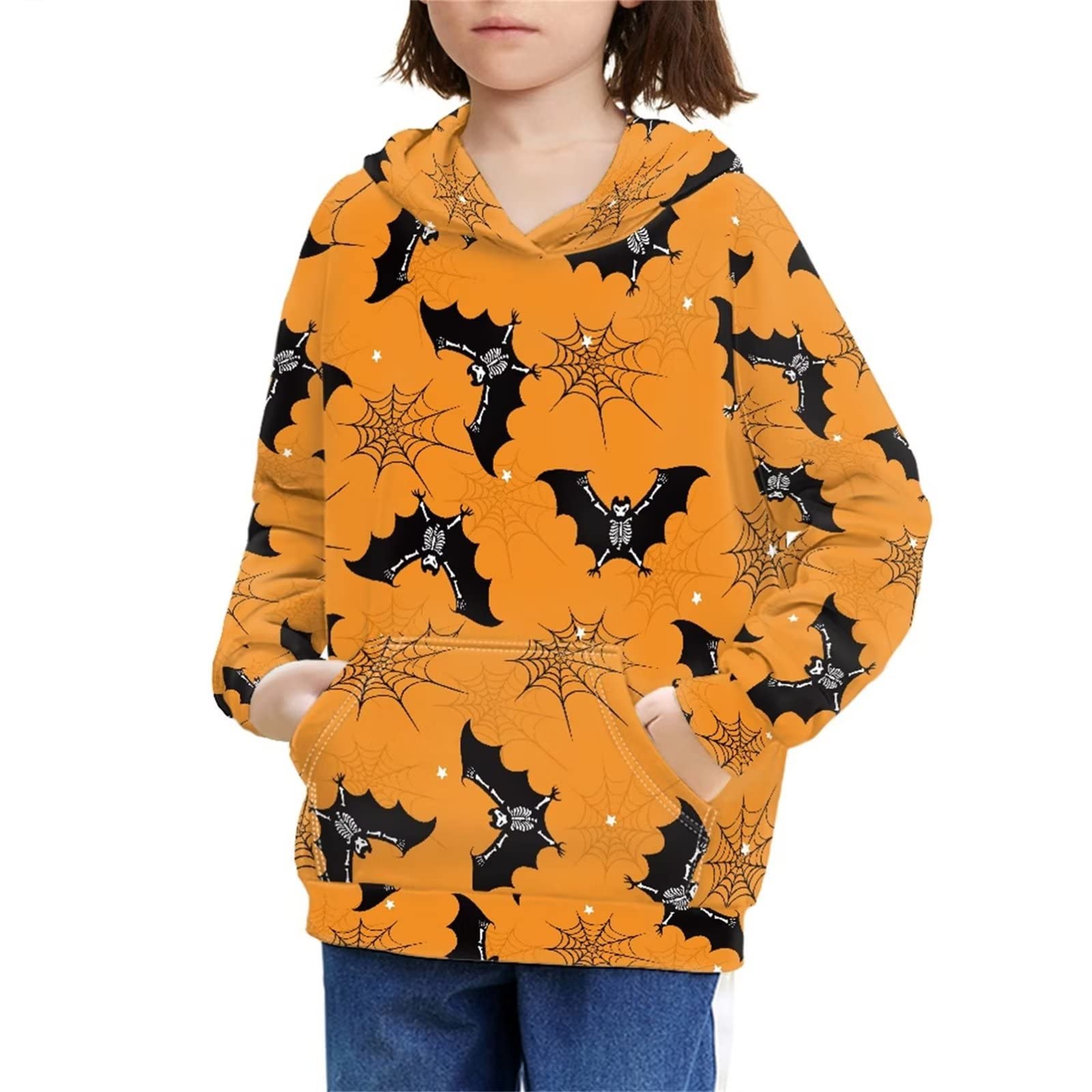 Girls' Long Sleeve Hooded Sweatshirt - Preppy Pullover Top for Kids | Fall & Winter Fashion | Perfect for School, Playdates & Outdoor Activities