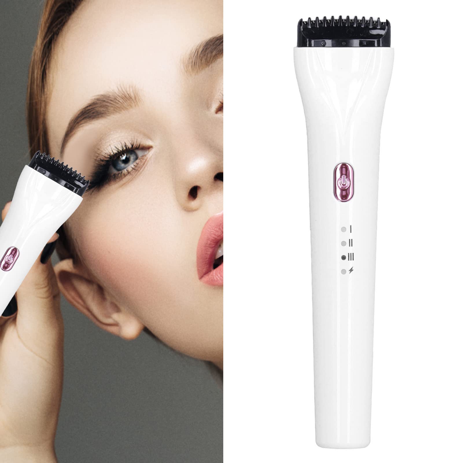 Electric Heated Eyelash Curler with 3 Temperature Settings - Curved Design for Perfect Lashes, Rechargeable Mascara Enhancer for Women (White) | Great for Daily Makeup, Date Night & Special Occasions