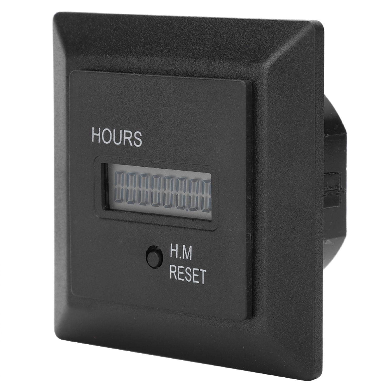 High Accuracy Digital Hour Meter Timer for Construction Vehicles & Machinery - LCD Display, Durable & Waterproof - Ideal for Excavators, Bulldozers, Cranes & Heavy Equipment Monitoring