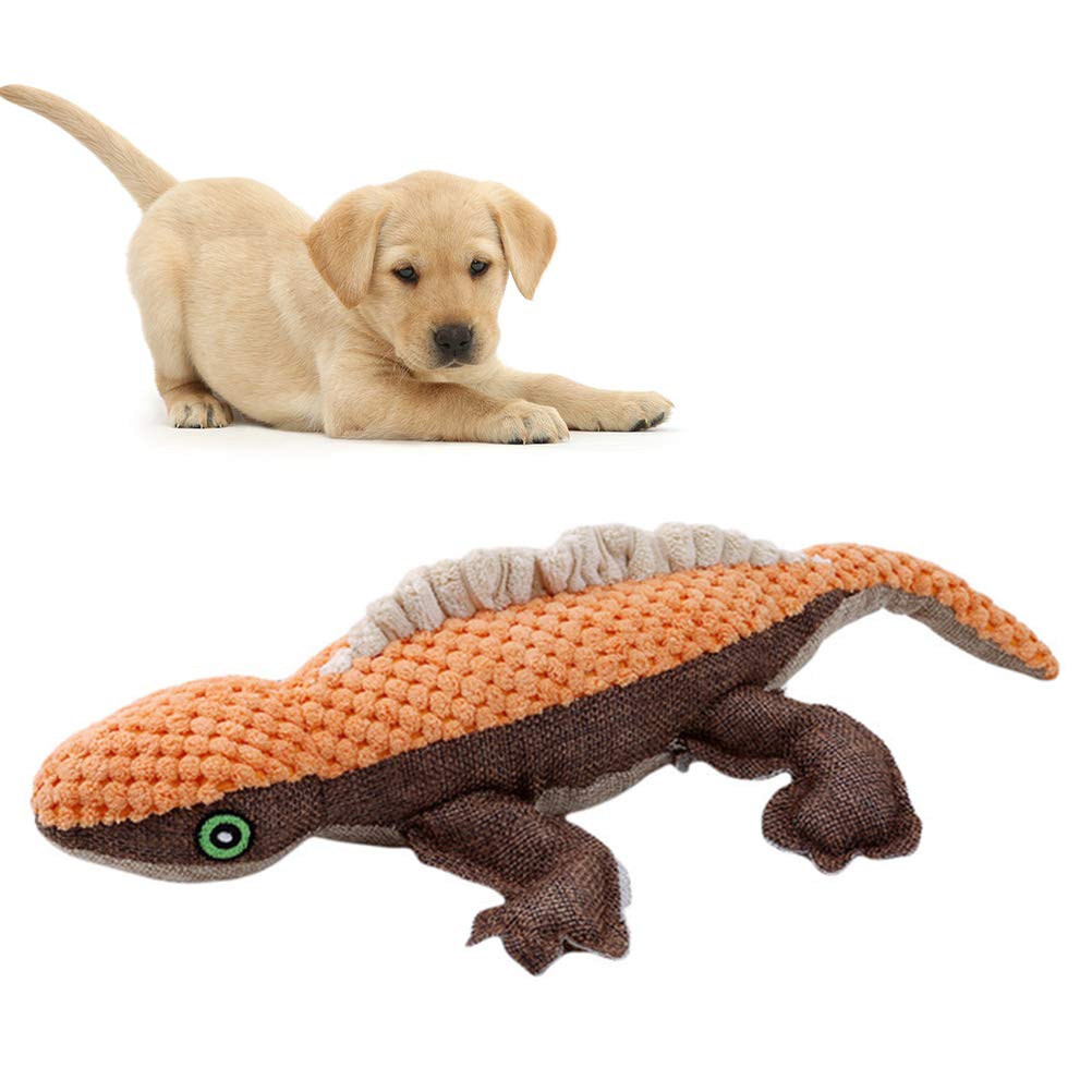 Balacoo Durable Squeaky Dog Chew Toy - Indestructible Plush Lizard for Aggressive Chewers, Teeth Cleaning Interactive Toy for Small, Medium & Large Dogs - Perfect for Playtime, Training & Dental Health