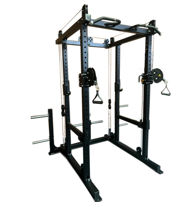 Power Cage with Plate Loaded Functional Trainer - Heavy Duty Home Gym Equipment for Strength Training & CrossFit Workouts | Perfect for Garage Gyms & Personal Fitness Studios