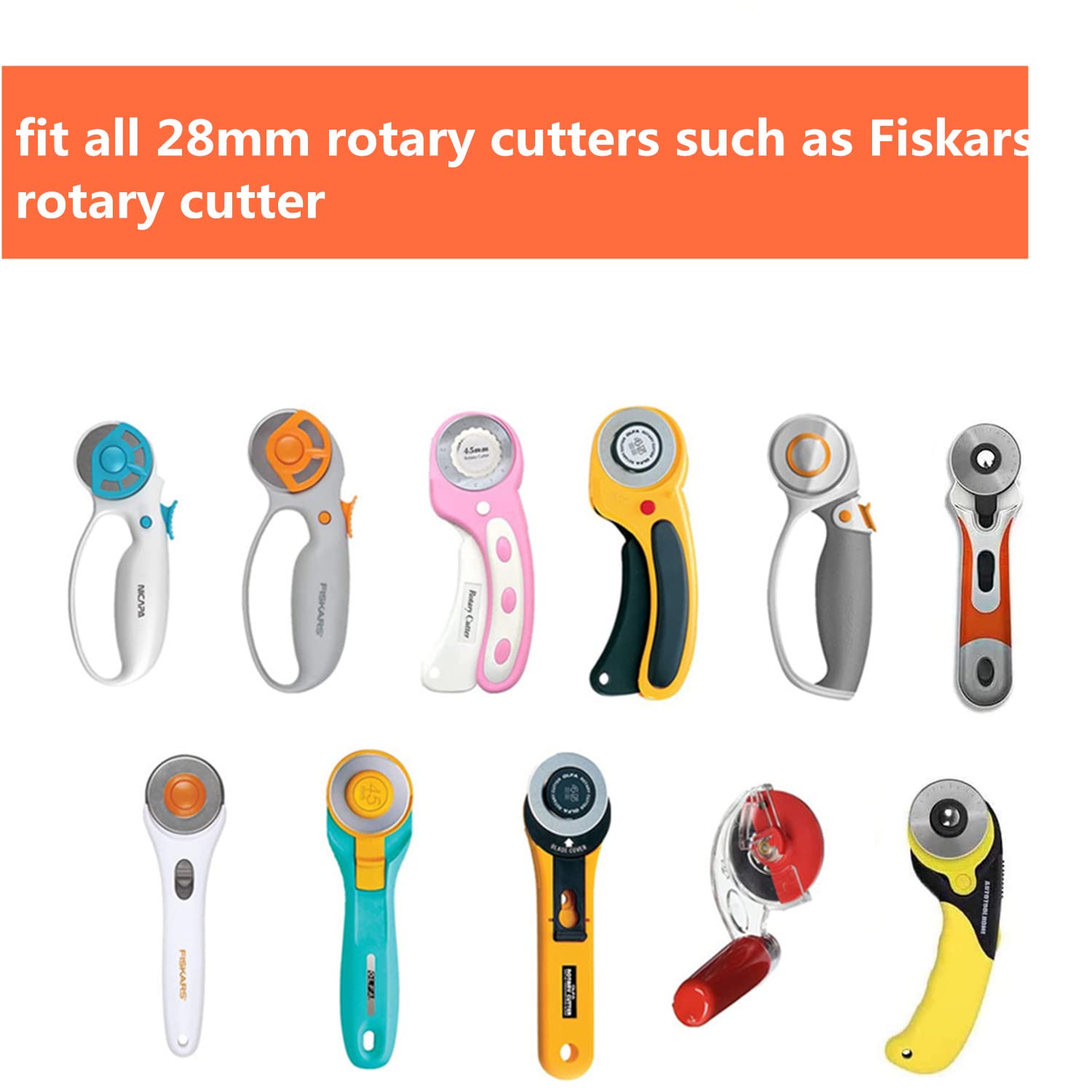 10 Pack 45mm Rotary Cutter Blades - Sharp Replacement Blades for OLFA, Fiskars Rotary Cutters - Perfect for Quilting, Sewing, Leather & Felt Crafts - Durable Fabric Cutting Tool for DIY & Professional Use