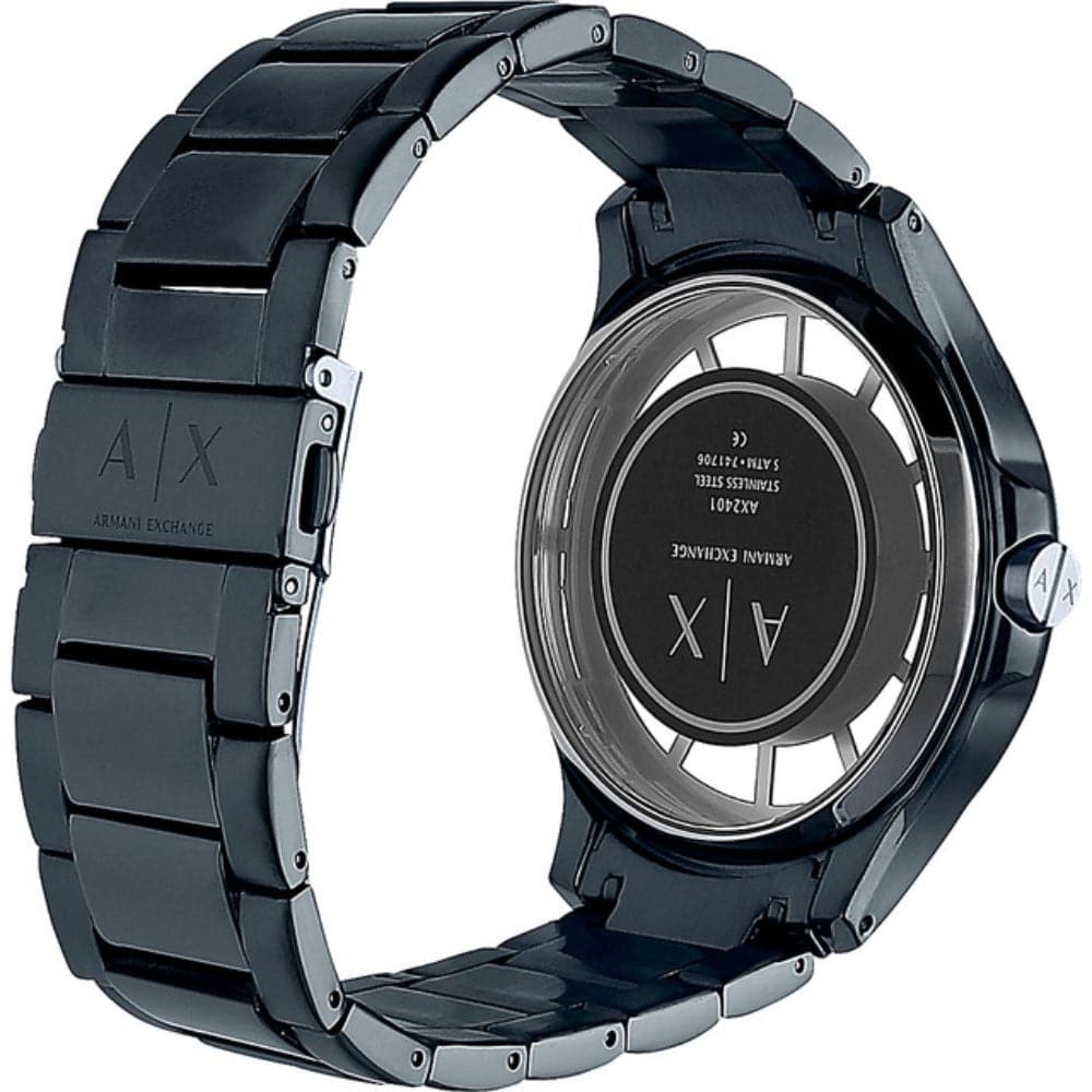 ARMANI EXCHANGE AX2401 Men's Stainless Steel Blue Dial Analog Quartz Watch - Perfect for Business, Casual & Formal Occasions