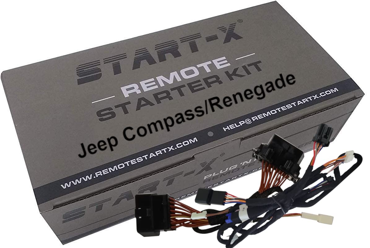 Start-X Remote Start Kit for Jeep Compass (2017-2018) & Jeep Renegade (2015-2017) - Plug & Play Engine Starter with Push Button Ignition | 3X Lock Remote Start Feature | Perfect for Cold Mornings & Secure Vehicle Warm-Up