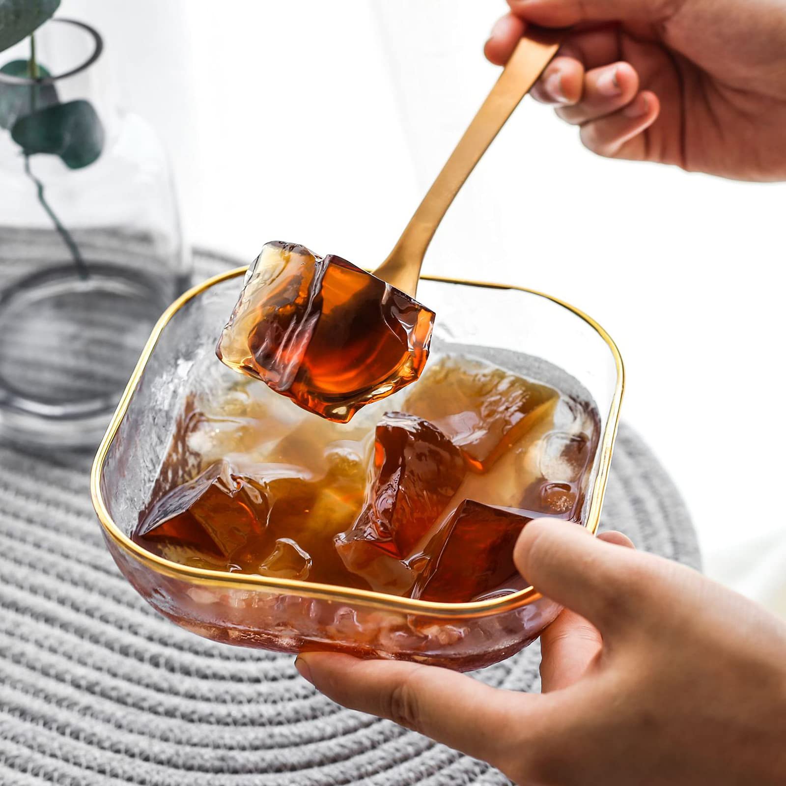 TOSSOW 2-Piece Square Glass Mixing Bowl Set - Transparent Serving Bowls for Salad, Fruit, Snacks, Sauces & Popcorn | Perfect for Kitchen Prep, Entertaining & Family Meals
