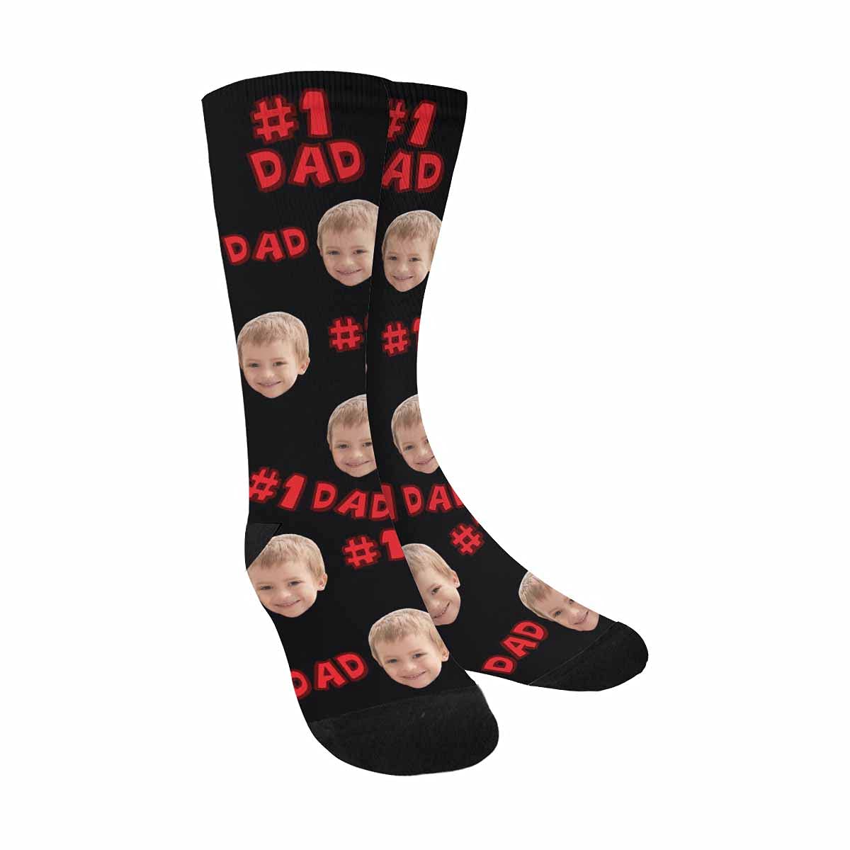 Personalized Funny Face Socks for Dad - Custom Father's Day Gifts - Perfect for Birthday, Christmas & Special Occasions