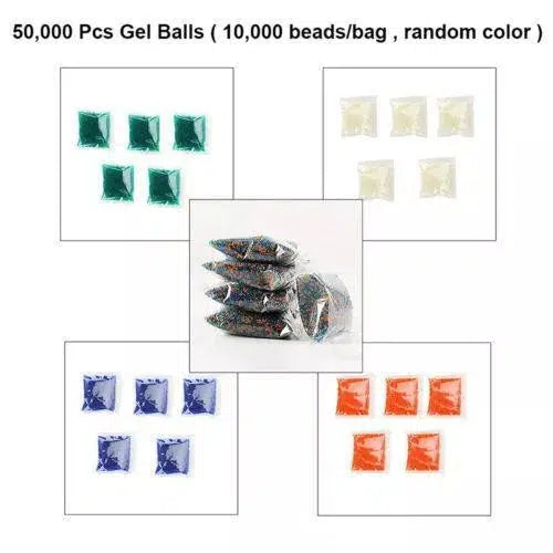 10,000PCS 7-8mm/9-11mm/11-13mm Water Gel Balls for Gel Blaster, Airsoft, Splatter Ball Guns - Perfect for Outdoor Shooting Games, Tactical Training & Team Battles