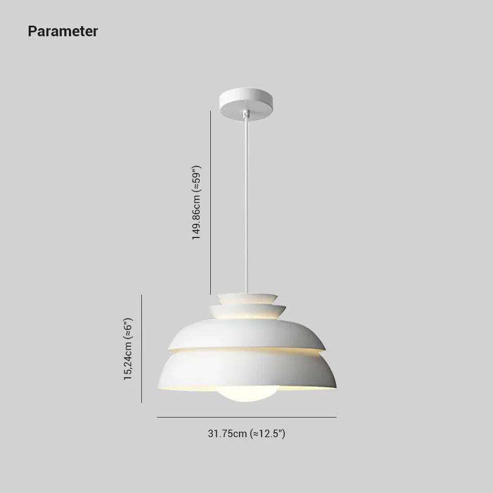 Modern Stacked Discs LED Pendant Light - White Kitchen Island Lighting Fixture for Dining Room & Bar Counter Decor