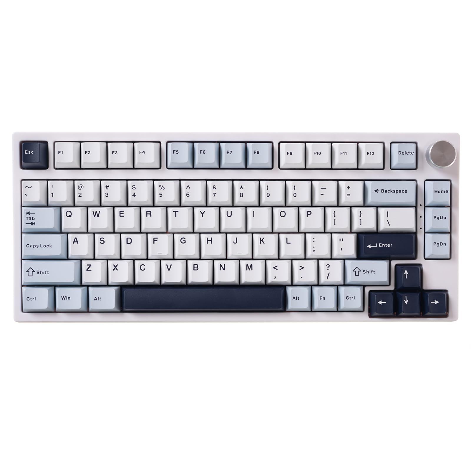 GK GAMAKAY TK75 HE Rapid Trigger Mechanical Keyboard - Hall Effect Magnetic Switches, Hot-Swappable, 81-Key PBT Keycaps, Bluetooth/2.4GHz/Wired 75% RGB Gaming Keyboard (White, Phoenix Switch) - Perfect for Esports, Competitive Gaming & Fast-Paced Typing