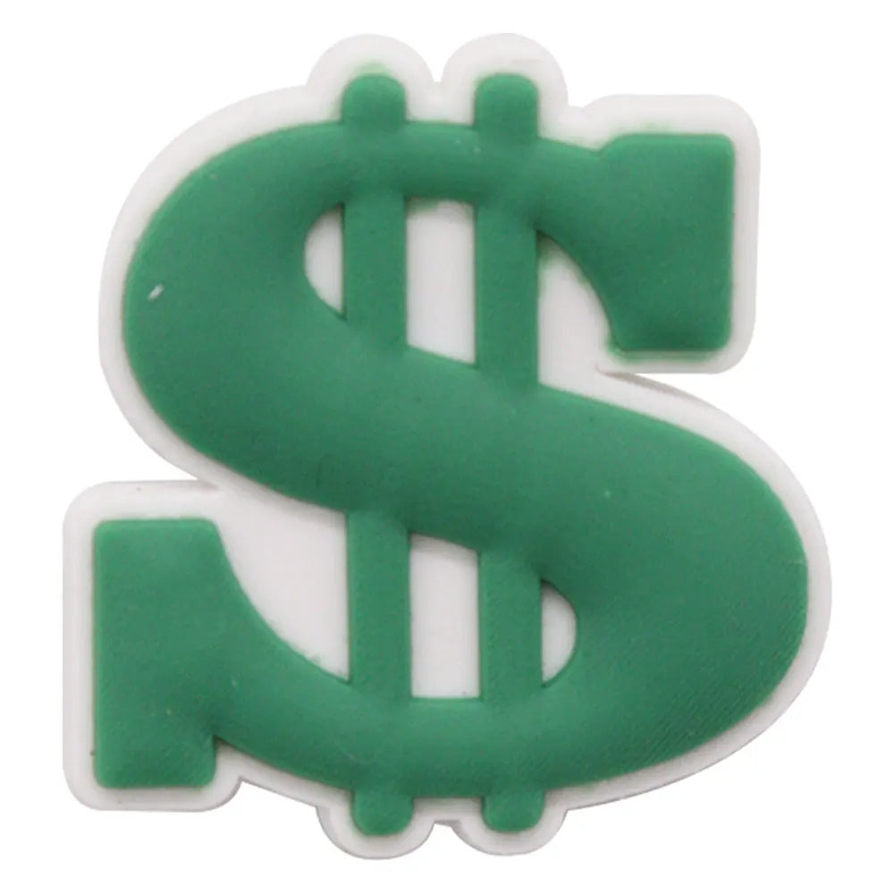 New 1pc Money Themed PVC Shoe Charms - Financial Freedom Decor for Slippers, Clogs & DIY Wristbands - Perfect for Crafting, Shoe Decoration & Festival Accessories