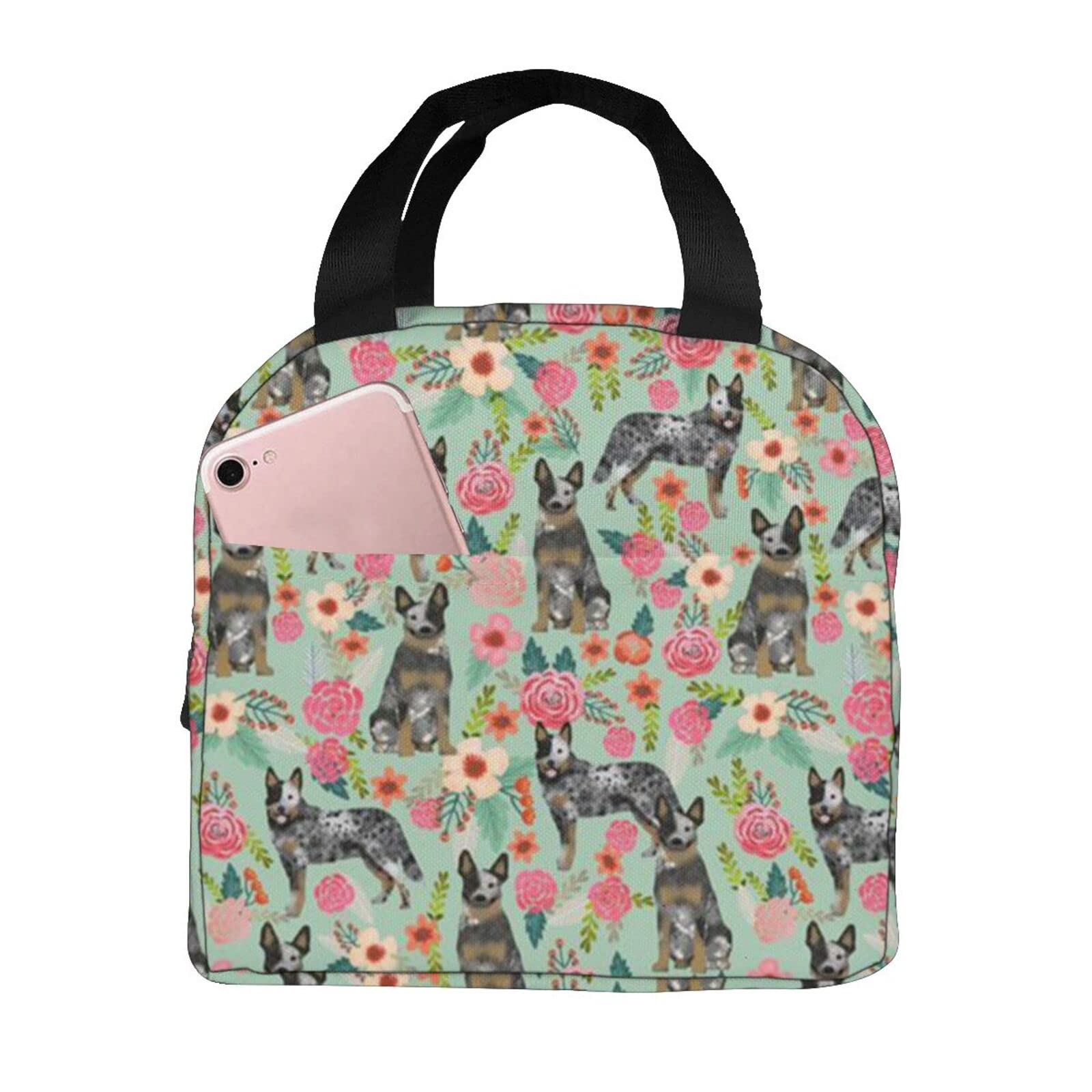 Insulated Lunch Box for Blue Heeler Dog Lovers - Reusable Meal Bag for Work, School, Travel & Picnic - Perfect for Men, Women, Boys & Girls - Food Container for Snacks & Meals - Great for Office, Hiking, Camping & Outdoor Activities