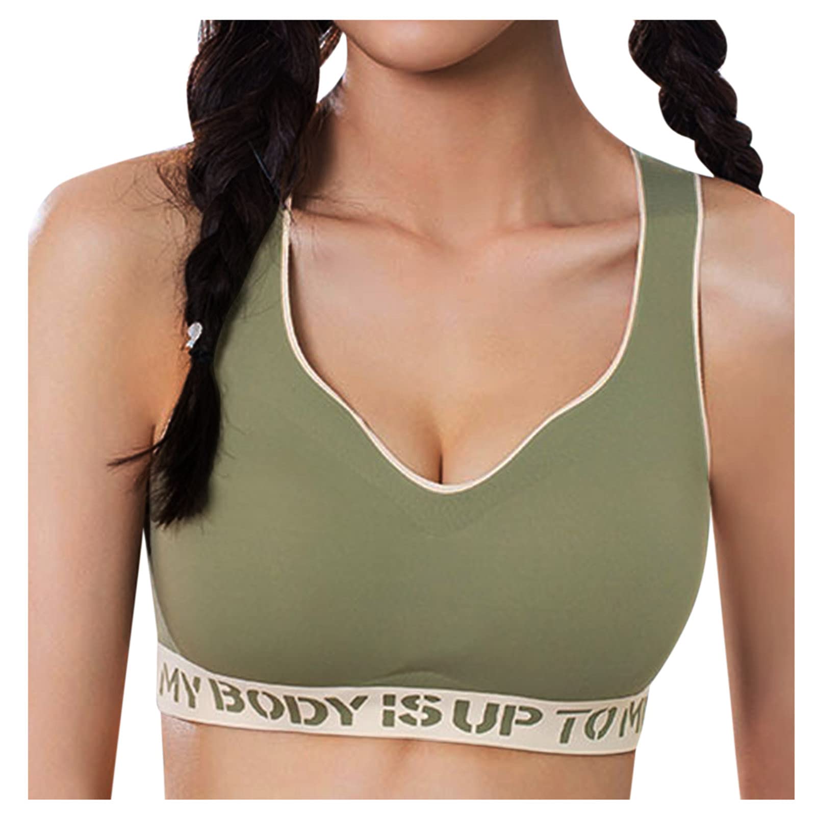**Women's High Support Sports Bra 2-Pack - Large Size Yoga Fitness Underwear for Running, Gym & Active Lifestyle**