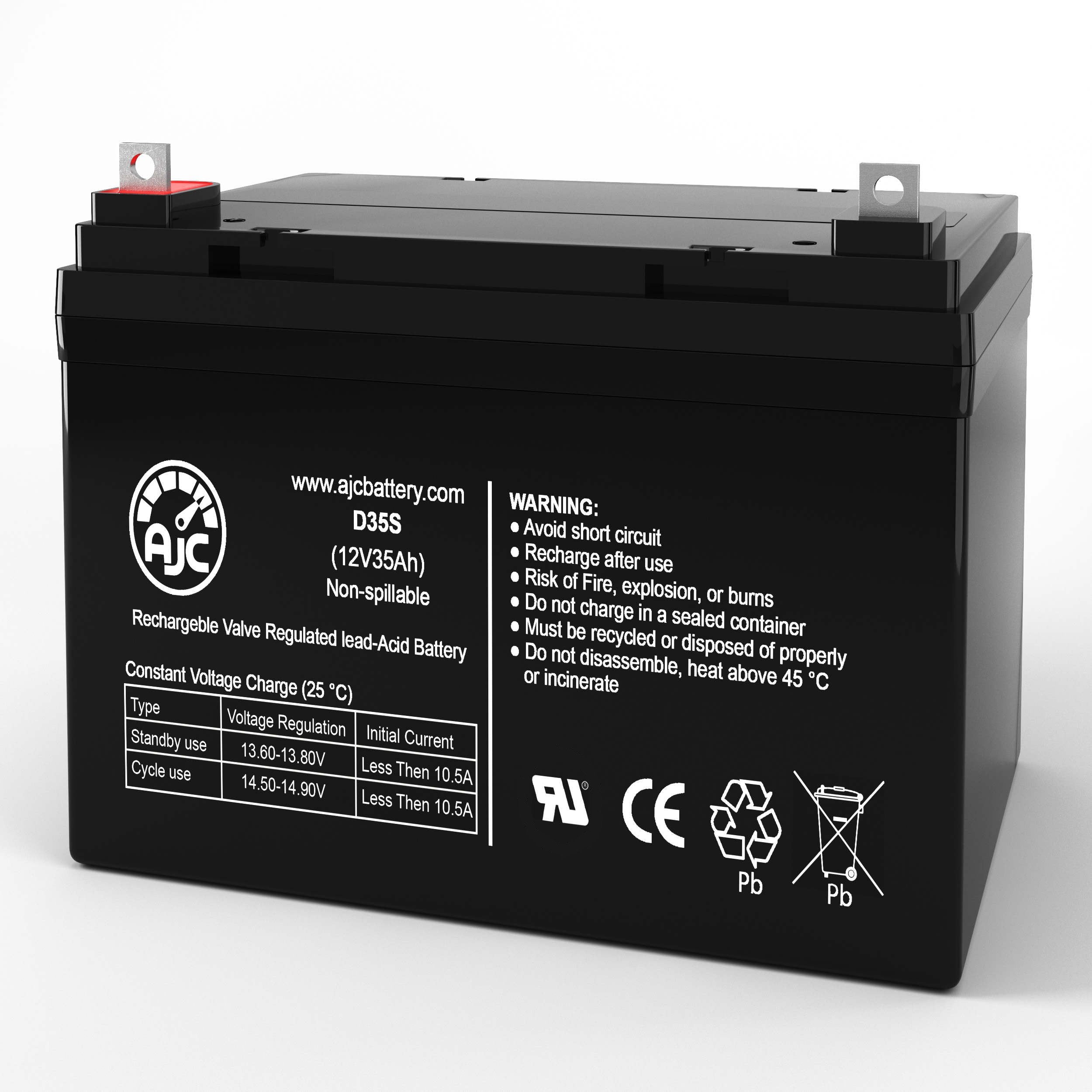 AJC 12V 35Ah Sealed Lead Acid Replacement Battery - Compatible with Alexander G12330 - Perfect for UPS Backup, Emergency Lighting & Power Wheels
