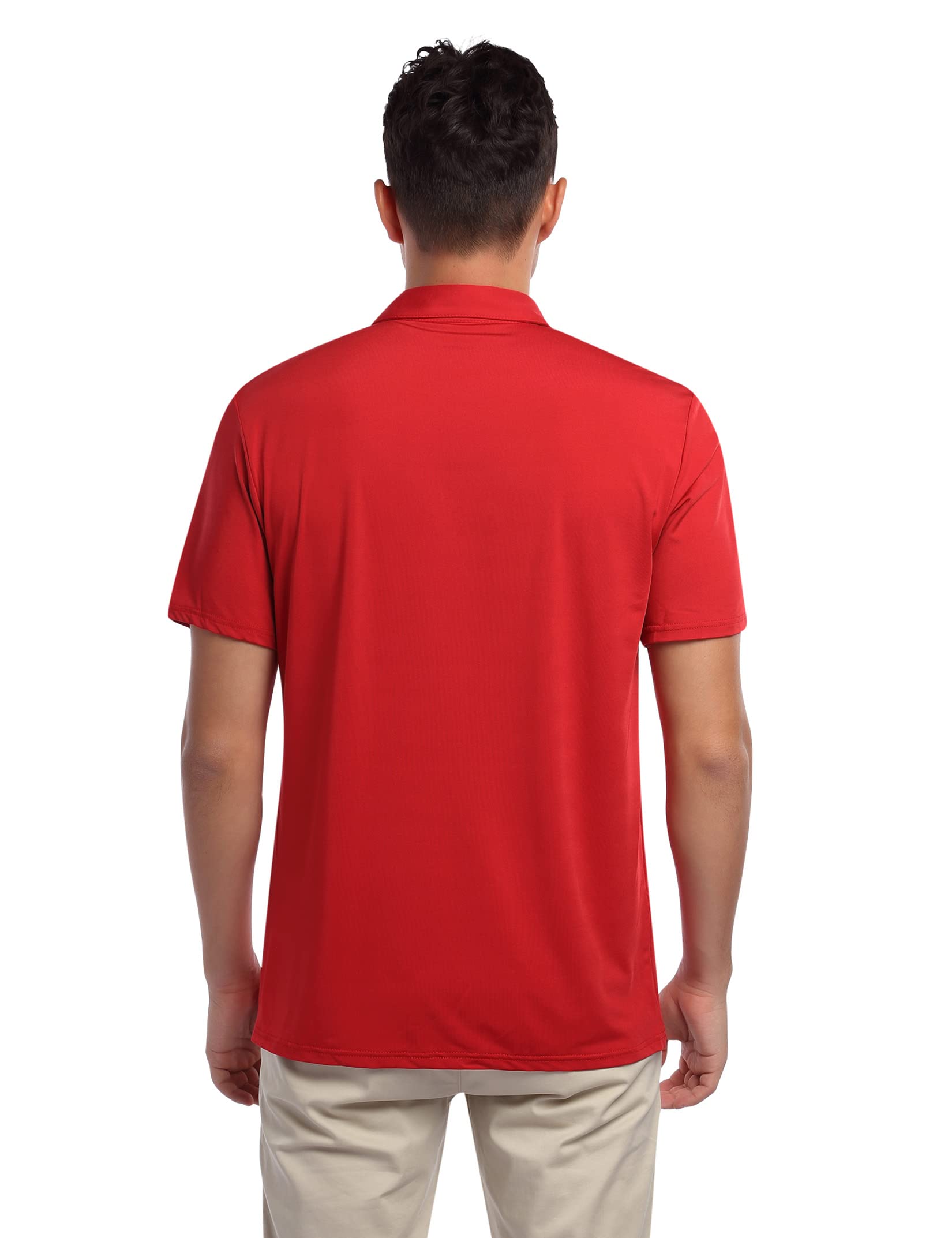 Breathable Men's Dry Fit Golf Polo Shirt - Moisture Wicking & UV Protection - Perfect for Golf, Tennis & Outdoor Sports