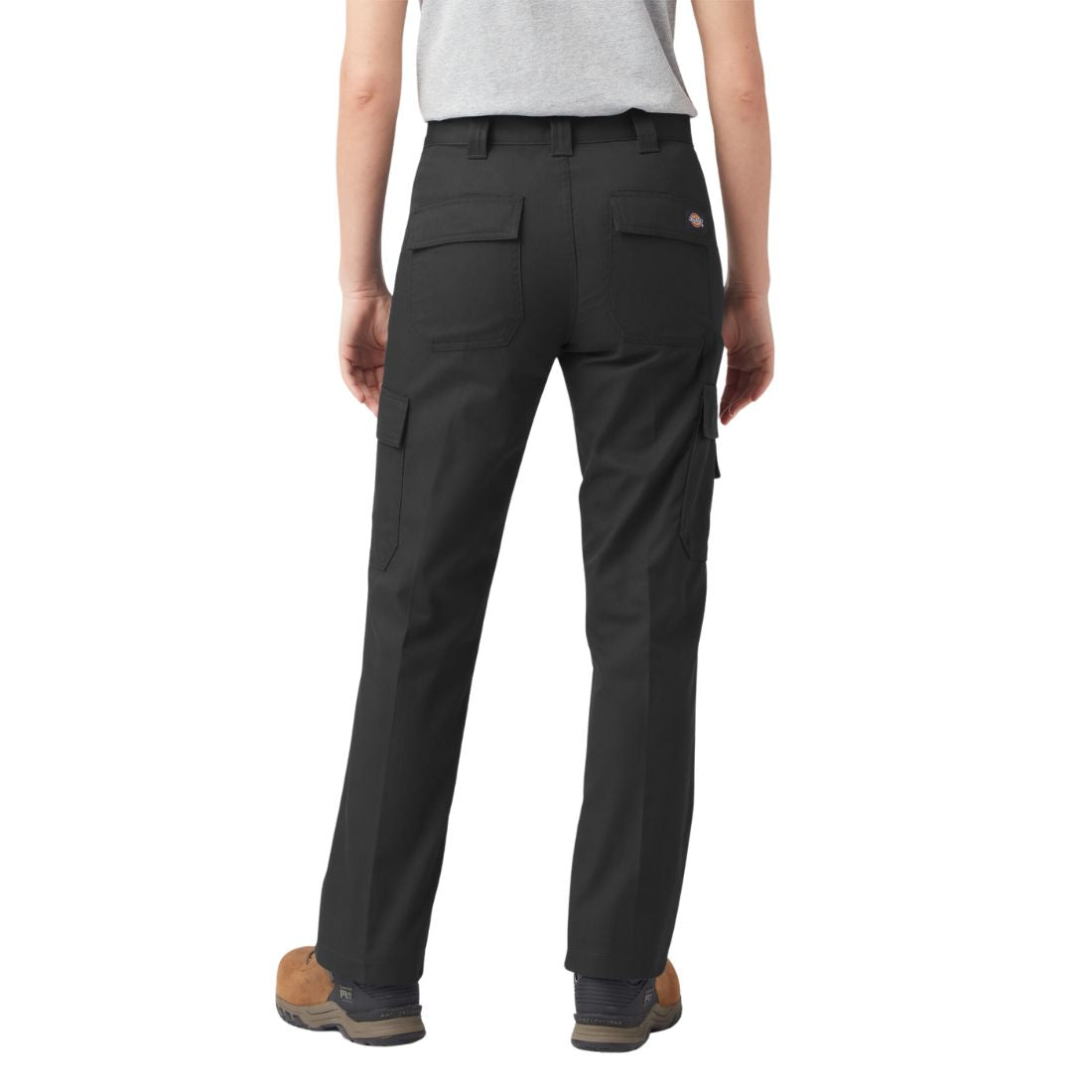 Dickies Women's Everyday Flex Cargo Work Pants WBT002 - Comfortable Stretch Utility Pants for Work & Outdoor Activities (Black) - Perfect for Construction, Hiking & Casual Wear