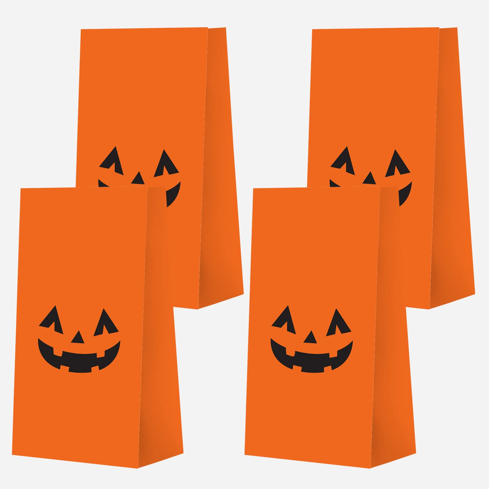 30-Pack Halloween Pumpkin Gift Bags - Trick or Treat Candy Bags for Kids & Adults | Pumpkin Decor, Party Favors & Goody Bags | Perfect for Halloween Parties, Classroom Treats & Pumpkin Decorations