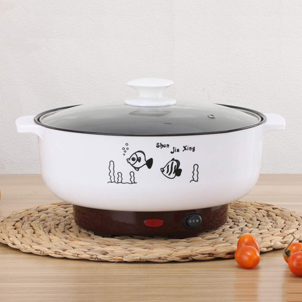 Non-Stick Electric Skillet - Multi-Function Electric Hot Pot with Double Handles, Stainless Steel Electric Cooker for Home Cooking, Boiling, Steaming & Frying | Perfect for Family Meals, Parties & Dorm Use