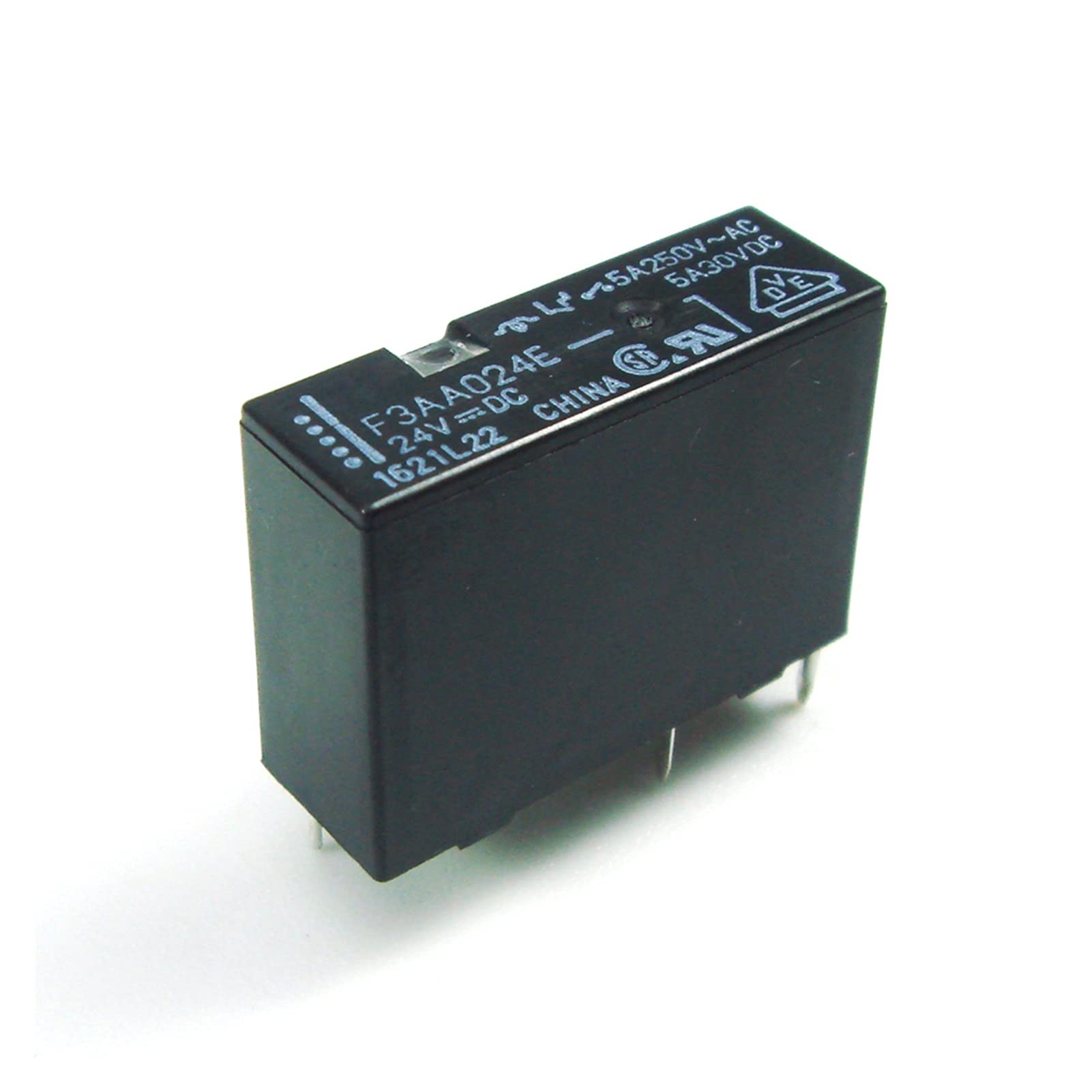 YSJJFWX 5pcs Power Relay F3AA005E F3AA012E F3AA024E 5V 12V 24V 5A 4-Pin DC Relay for Automotive, Home Appliances, and Industrial Control Systems (Size: F3AA012E)