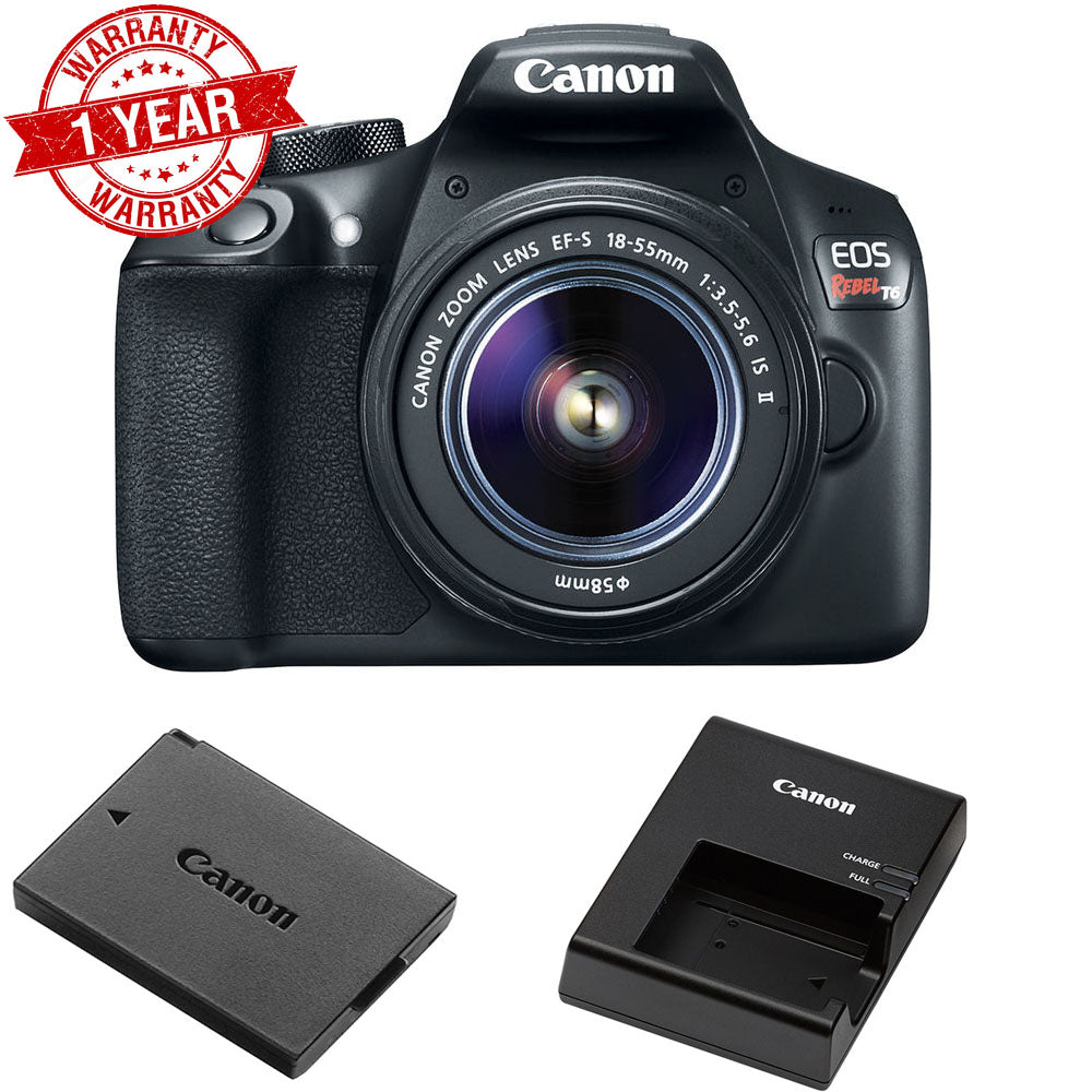 Canon EOS Rebel T6/2000D DSLR Camera with 18-55mm Lens Kit - Professional Photography for Beginners, Travel & Family Moments (USA Version)