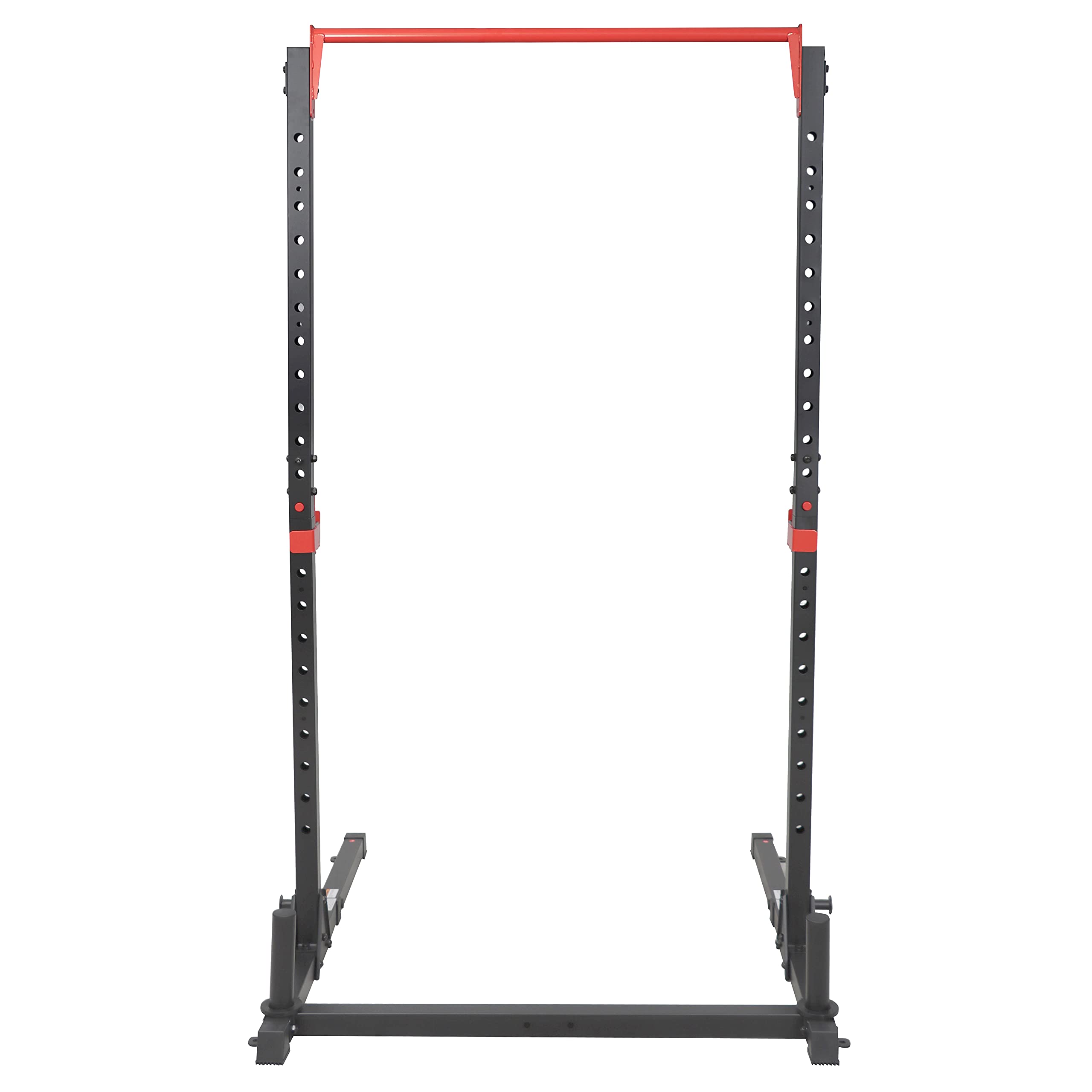 Sunny Health & Fitness Power Cage & Squat Rack - Heavy Duty 1000lb Capacity with J-Hooks, Adjustable Pull-Up Bar, Weight Plate Holders & Resistance Band Posts - Perfect for Home Gym Strength Training & Weightlifting Workouts