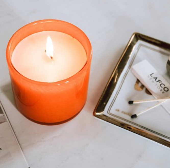 LAFCO Fragranced Candle - Cilantro & Orange Scent, 15.5 oz | Premium Soy Wax, Long-Lasting Aroma | Perfect for Home, Spa, and Relaxation