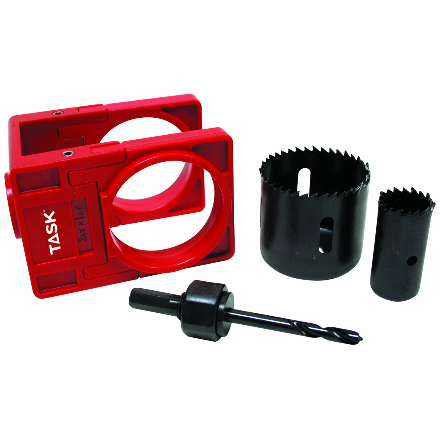 Task Tools T22098 Door Lock Installation Kit with High Carbon Steel Hole Saw Blades - Professional Door Hardware Installation for Home Improvement & DIY Projects