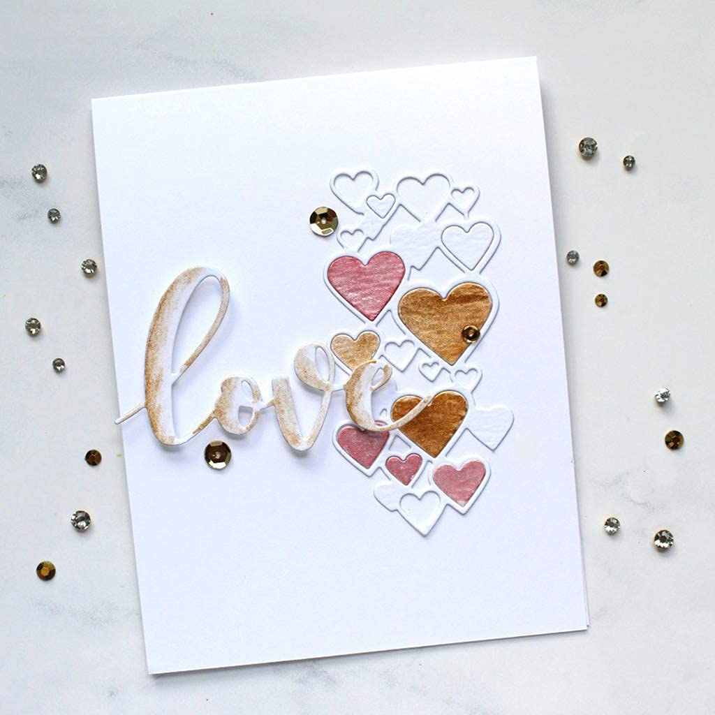 Love String Shape Metal Die Cuts for Card Making | Scrapbooking Embossing Dies | DIY Album Paper Craft Decoration | Perfect for Wedding Invitations, Greeting Cards & Memory Books