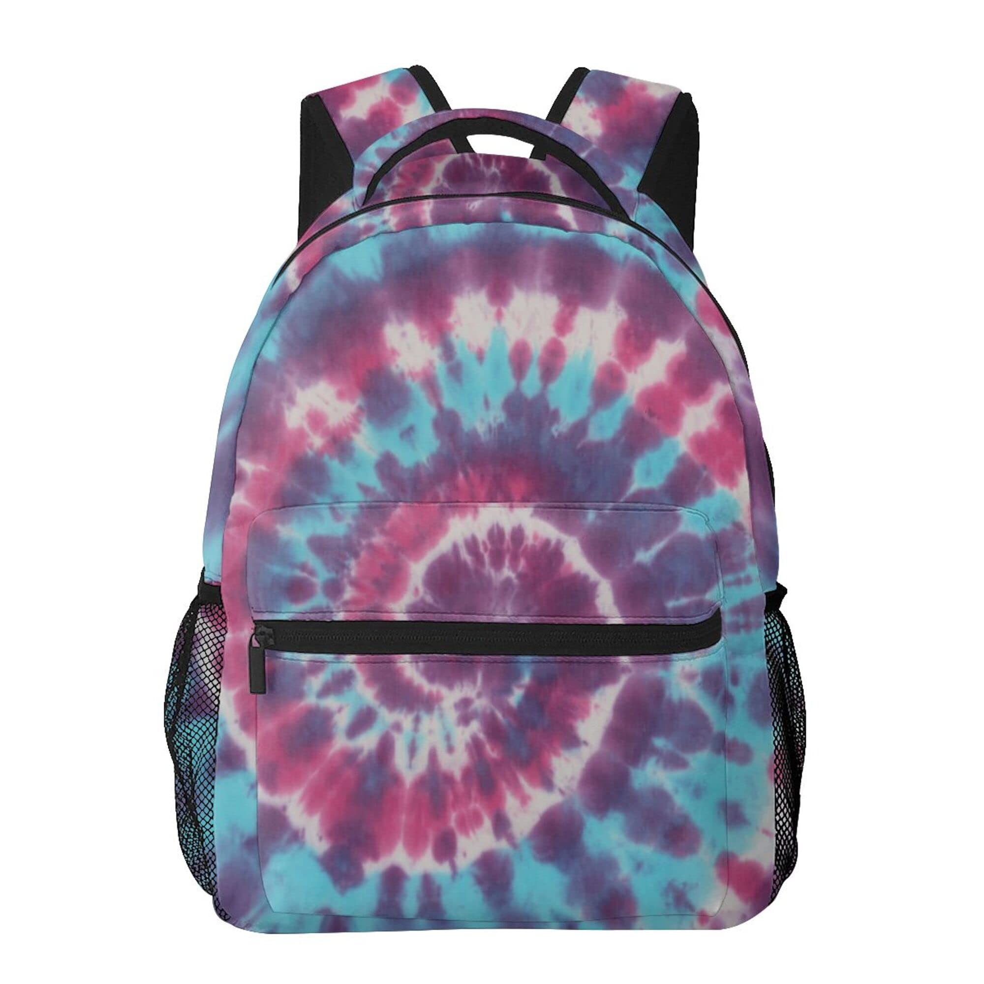 Unisex Anti-Theft Backpack with Padded Straps - Large Capacity Tie-Dye Fashion Rucksack for Travel, School & Work | Multipurpose Water-Resistant Daypack