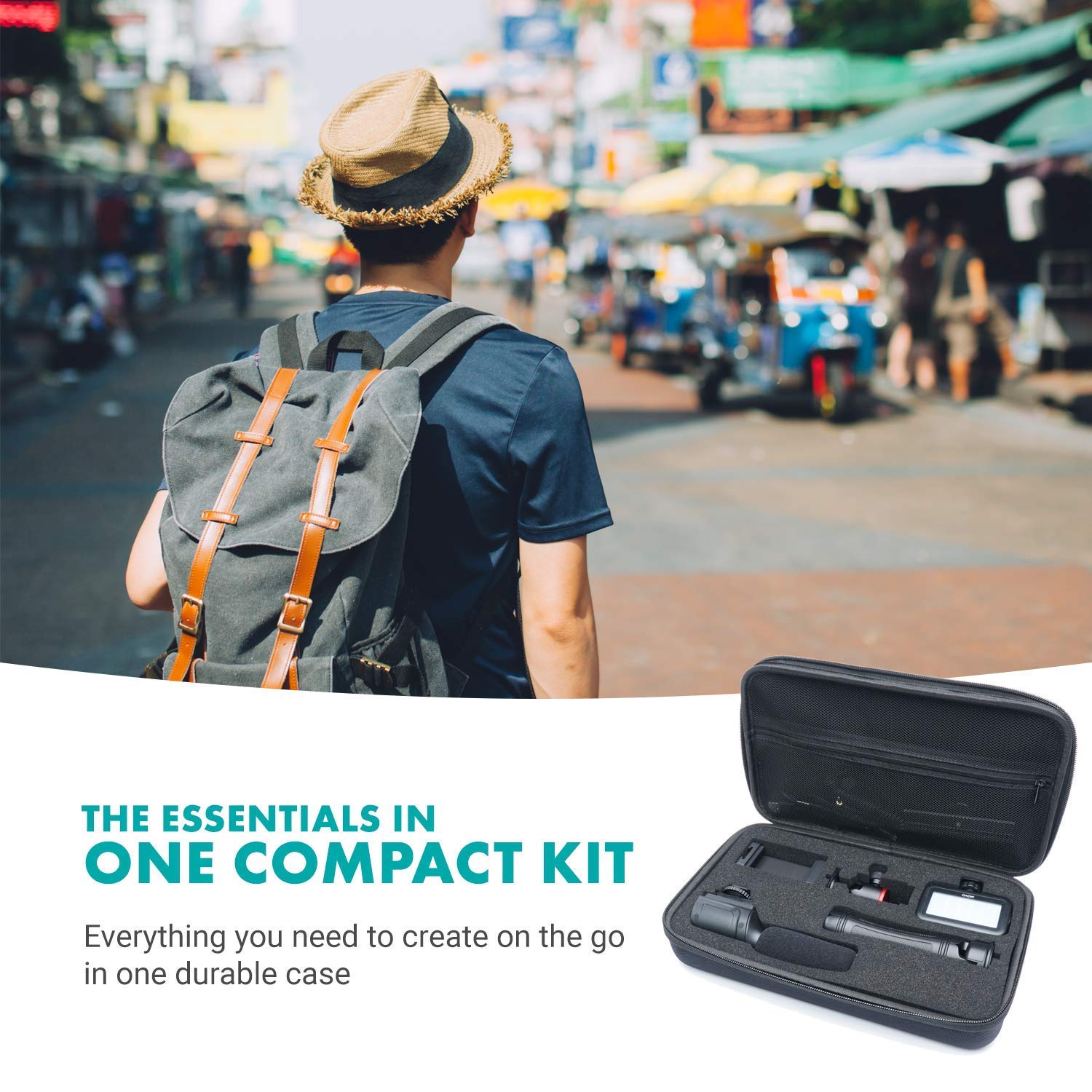 Movo iVlogger Vlogging Kit for iPhone with Tripod, Mount, LED Light & Microphone - YouTube Starter Kit for Content Creators - Perfect for Vlogging, Live Streaming & Social Media Content Creation (Lightning Compatible)
