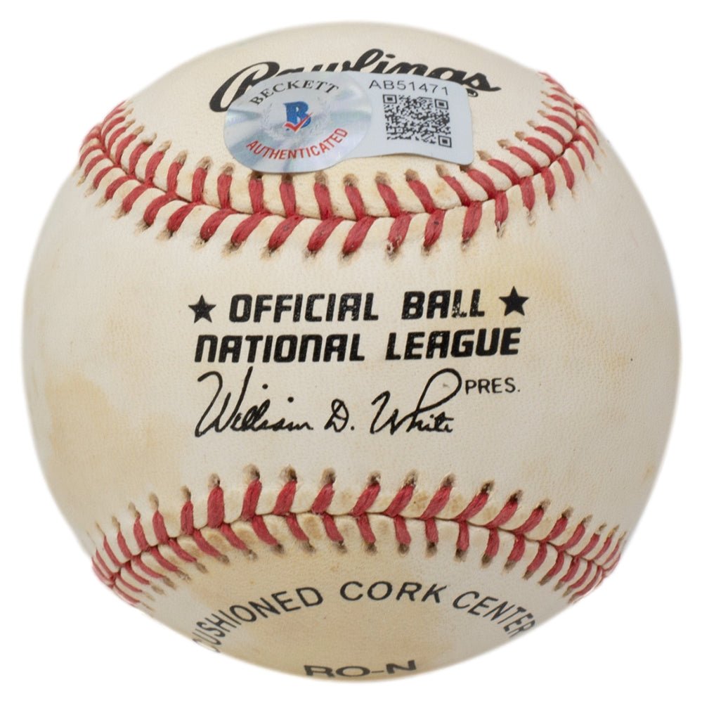 Hank Aaron Milwaukee Braves Autographed National League Baseball with LOA 471 - Perfect for Sports Memorabilia Collectors and Baseball Fans