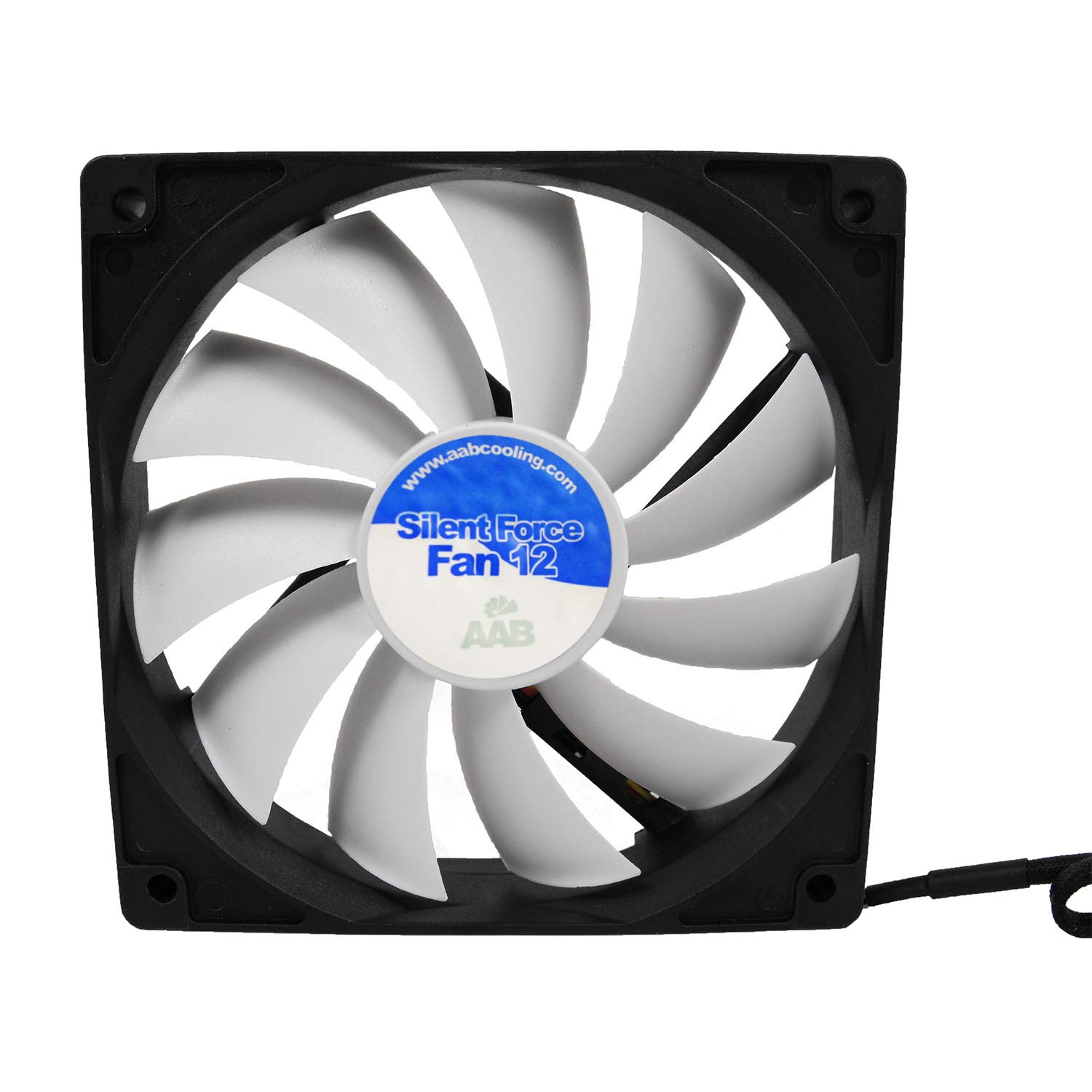 AAB Cooling Silent Force Fan 12 - Ultra Quiet 120mm PC Case Fan with 4 Anti-Vibration Pads, 12V DC Motor - 3 Pack for Gaming PC, Workstation, Server & Home Office Cooling