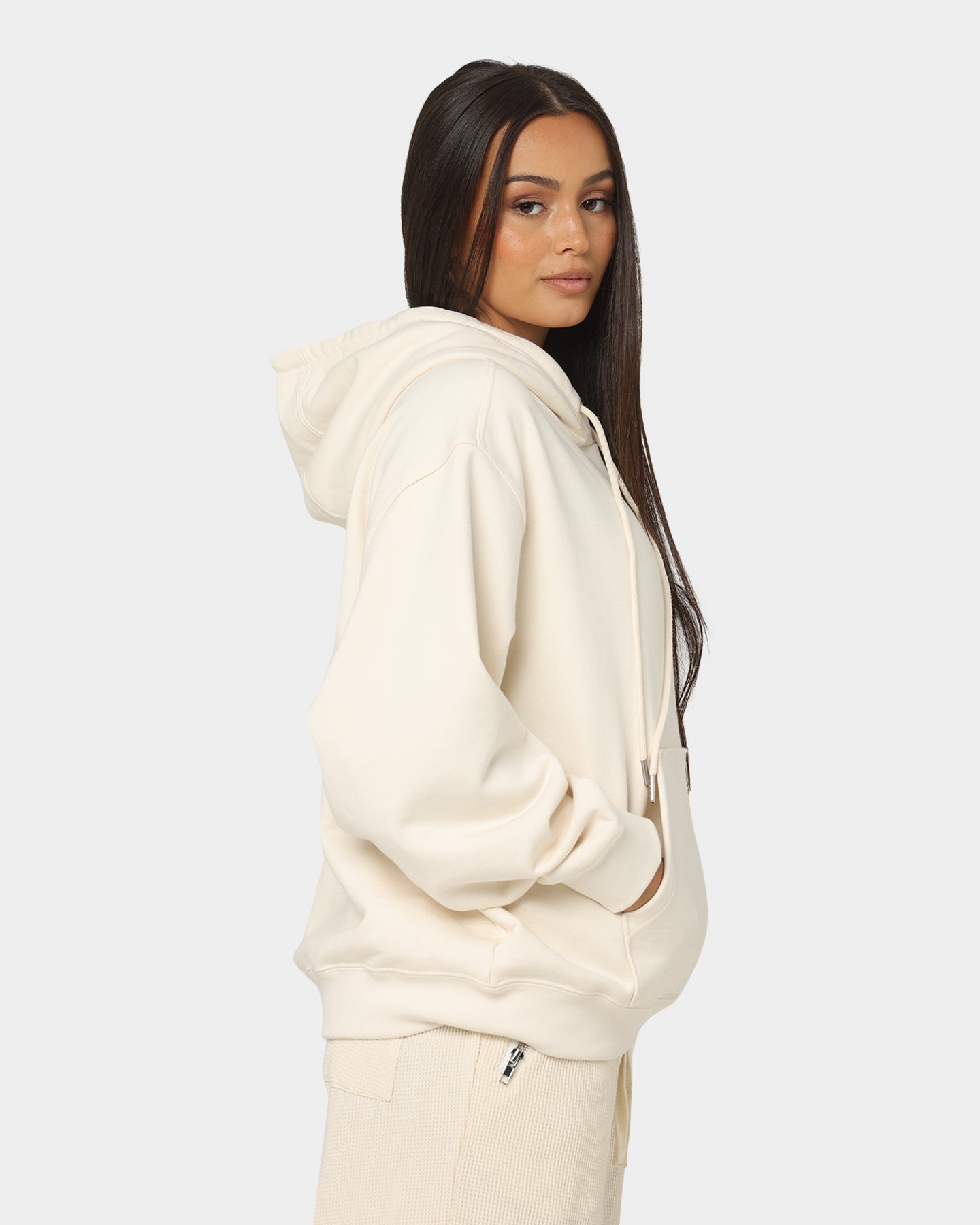 Adidas Women's No Dye Hoodie - Eco-Friendly Undyed Cotton Sweatshirt for Casual Wear & Gym Workouts